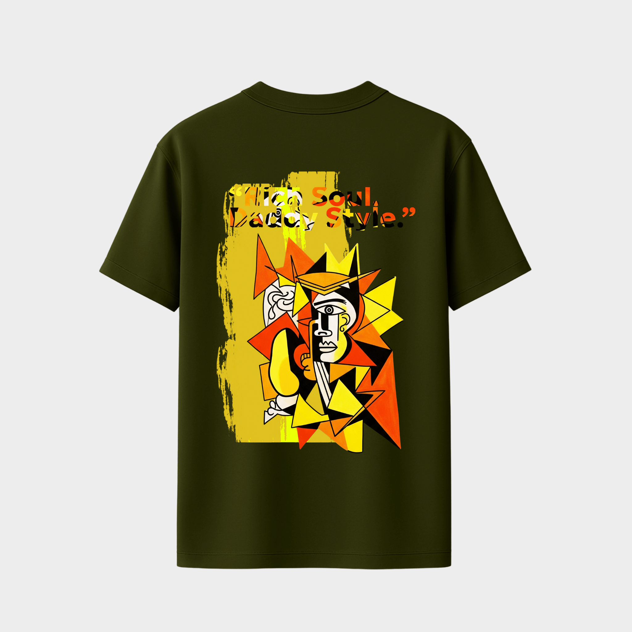 RichDaddy “Rich Soul, Daddy Style” Oversized T-Shirt – 240 GSM Bio-Wash Cotton Streetwear