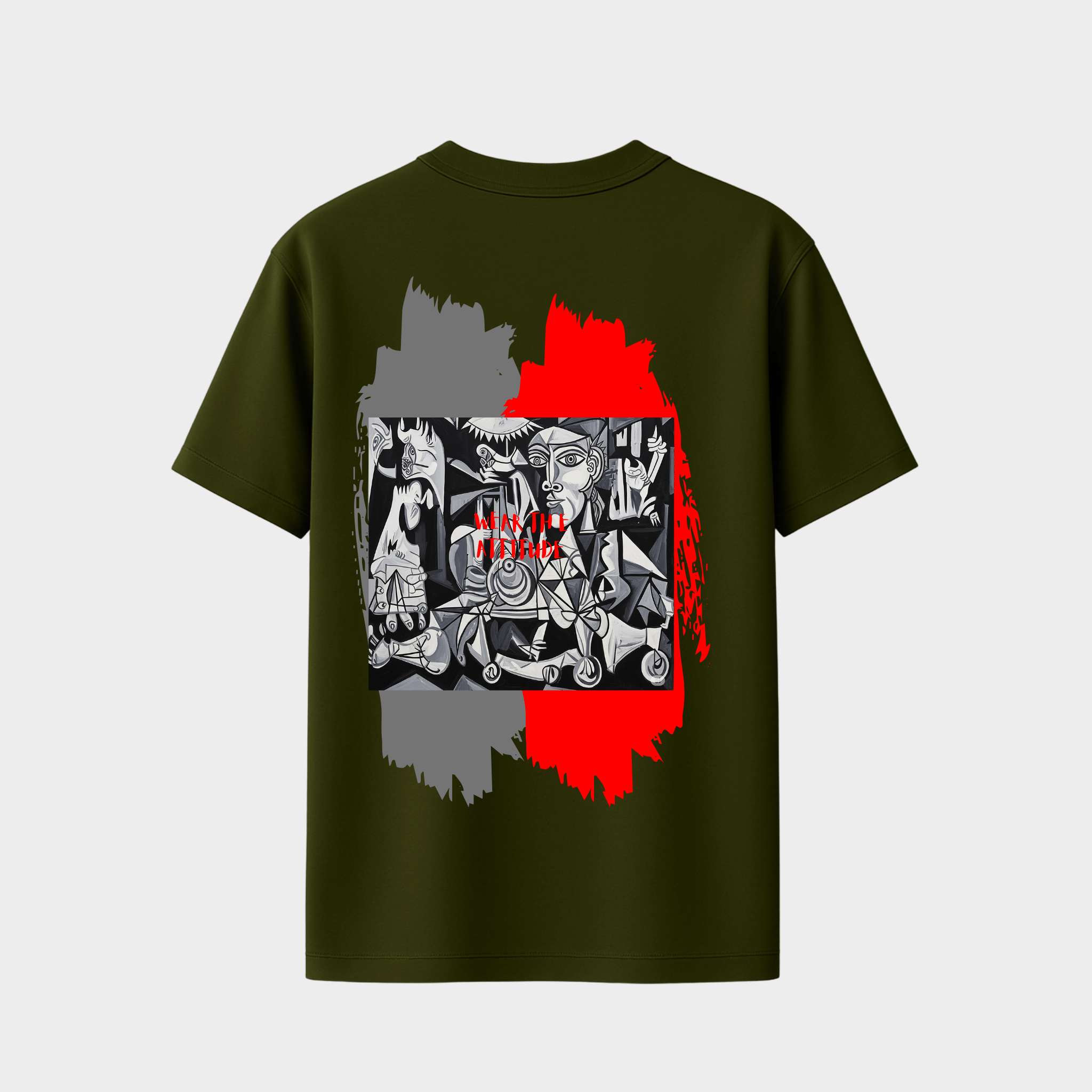 RichDaddy “Wear The Attitude” Oversized T-Shirt – 240 GSM Bio-Wash Cotton