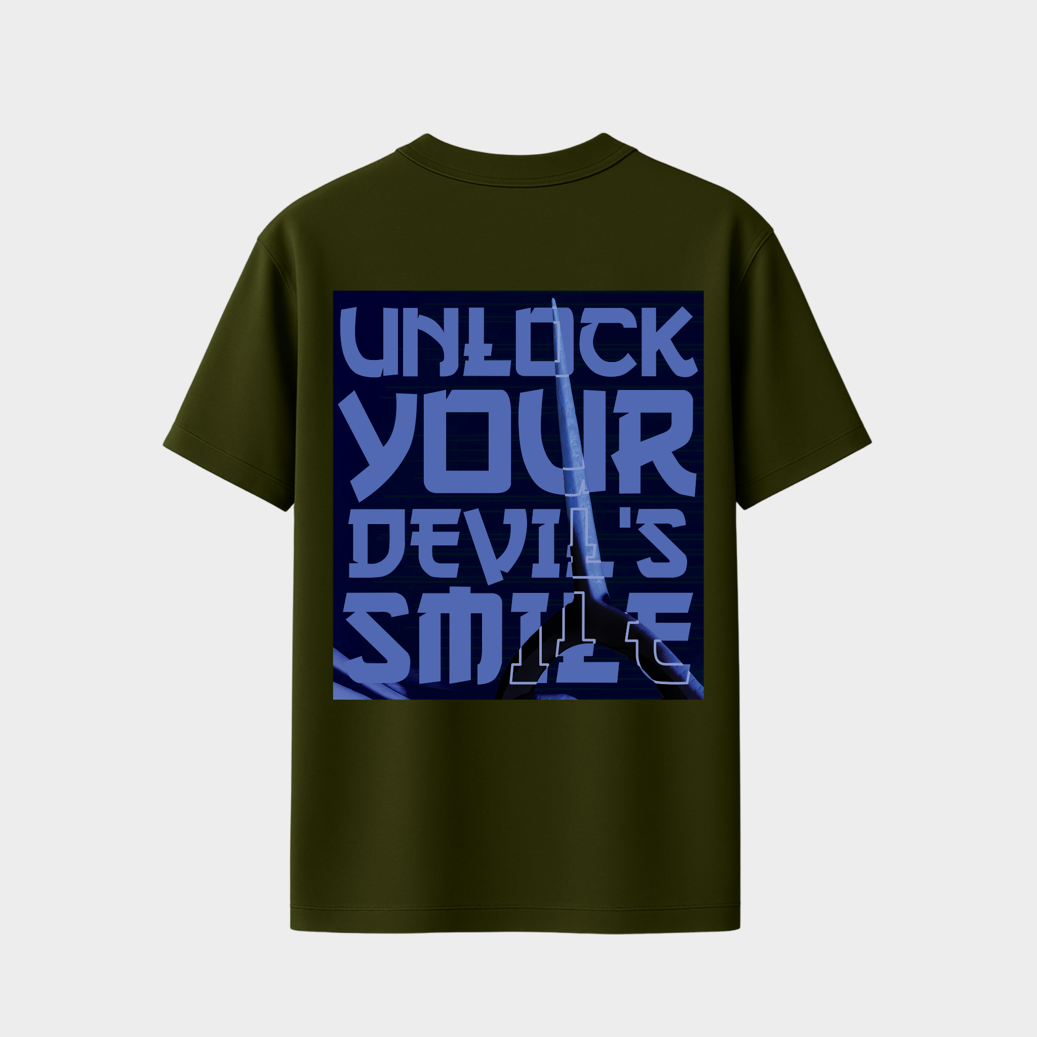 Richdaddy Devil smile T-Shirt | 240 GSM Thick Cotton Bio-Wash Tee
