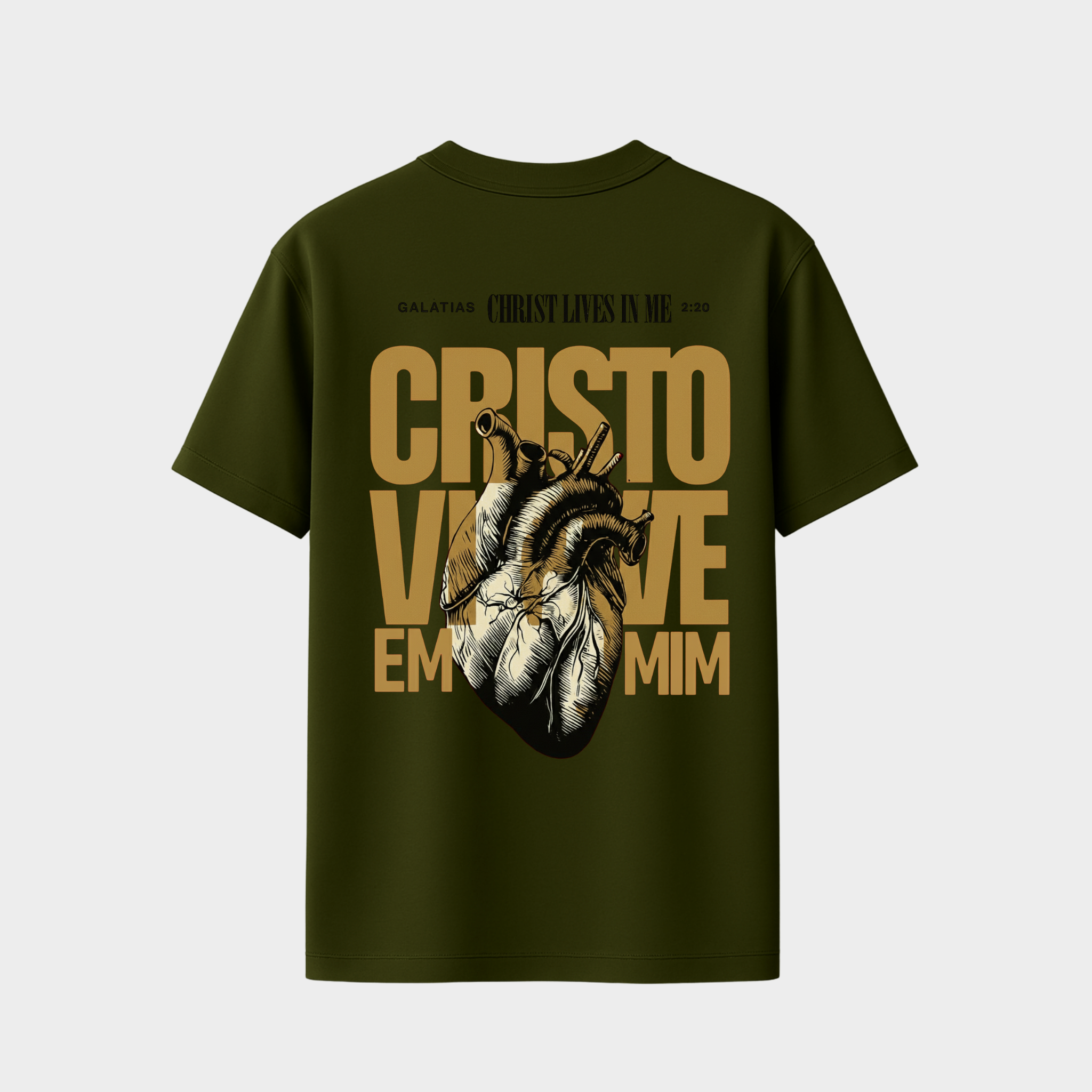 Richdaddy Christ Lives in Me T-Shirt | 240 GSM Thick Cotton Bio-Wash