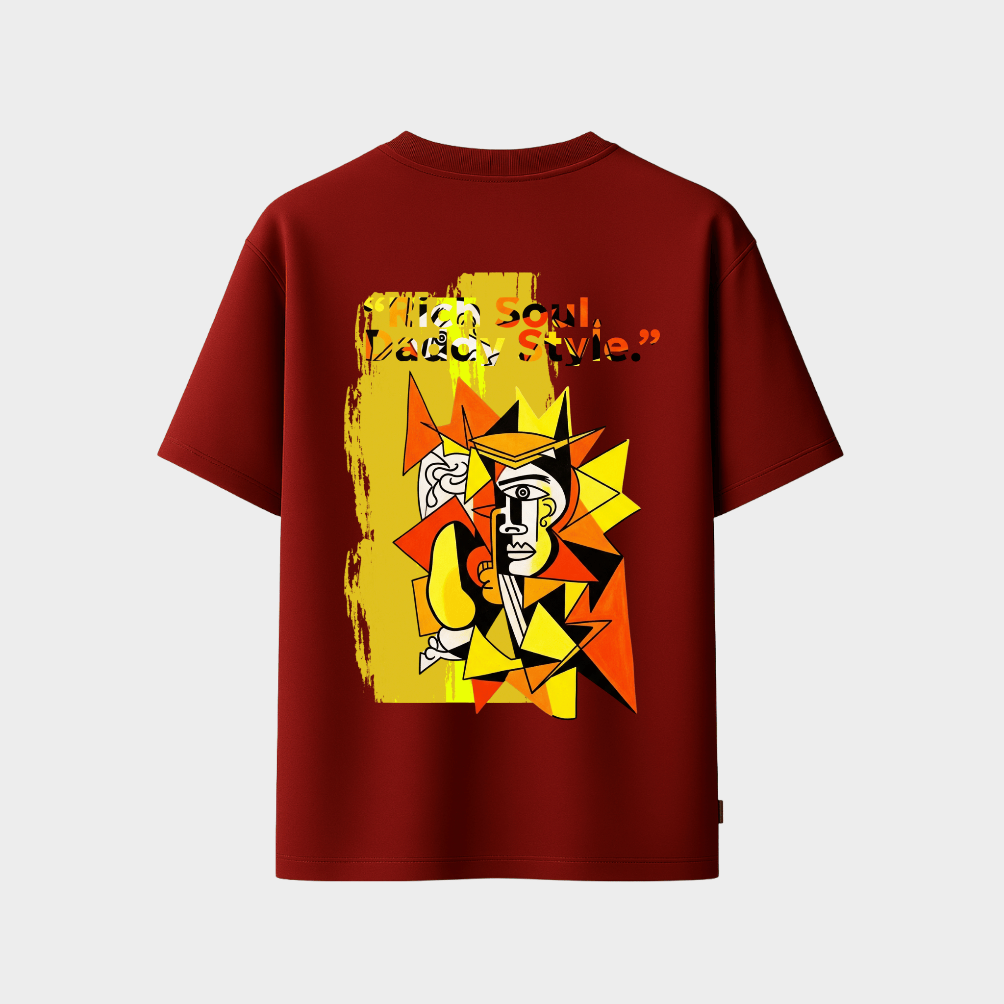 RichDaddy “Rich Soul, Daddy Style” Oversized T-Shirt – 240 GSM Bio-Wash Cotton Streetwear