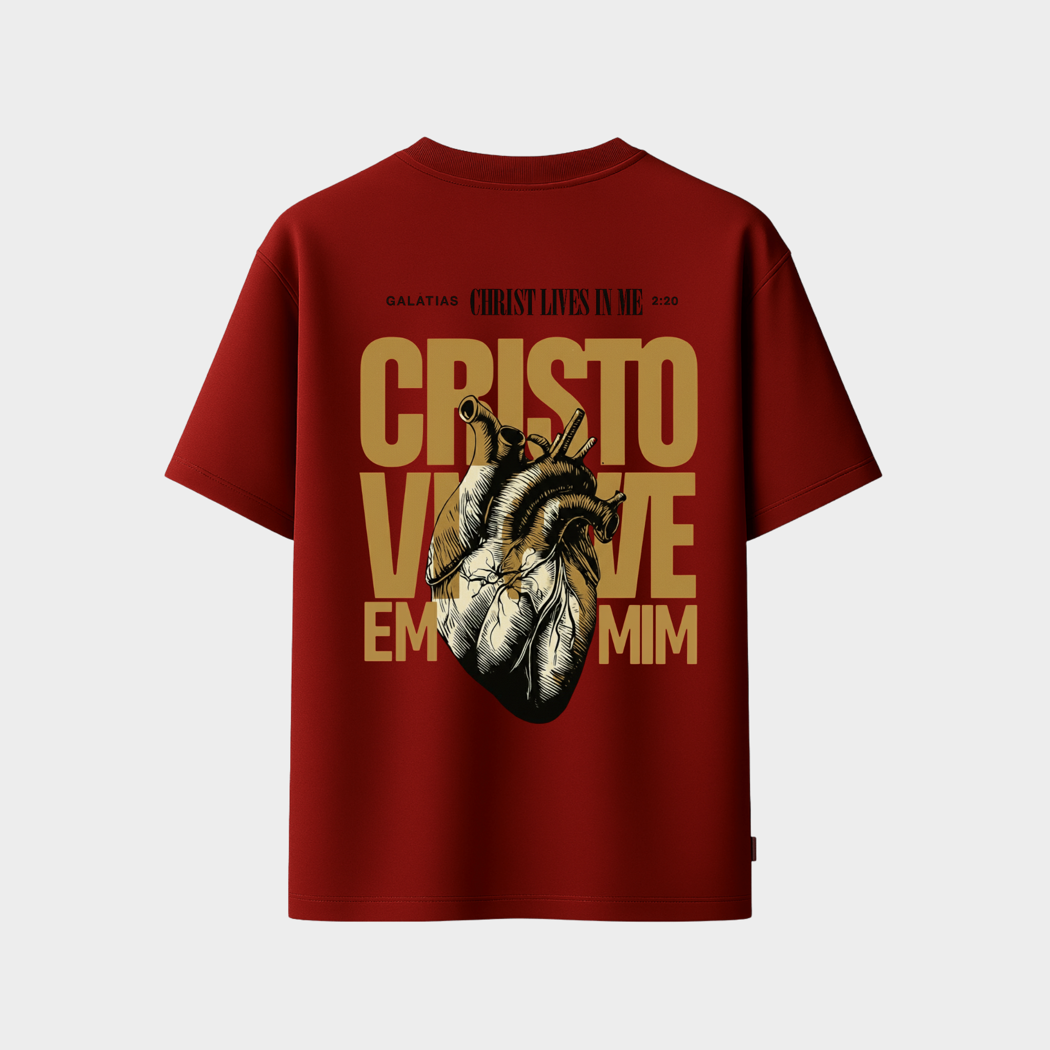 Richdaddy Christ Lives in Me T-Shirt | 240 GSM Thick Cotton Bio-Wash