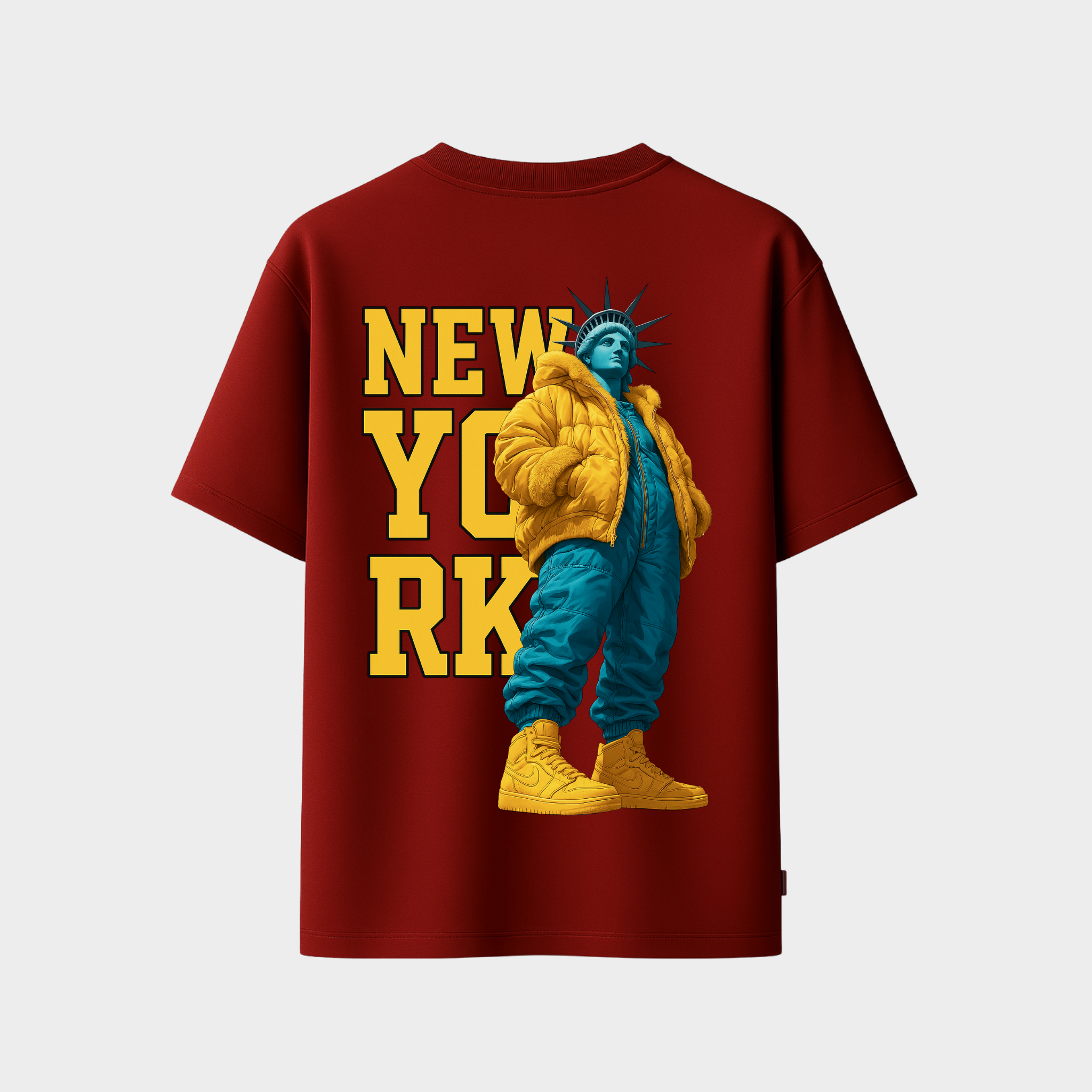 Richdaddy New York Oversized T-Shirt | 240 GSM Thick Cotton, Fade-Proof Print