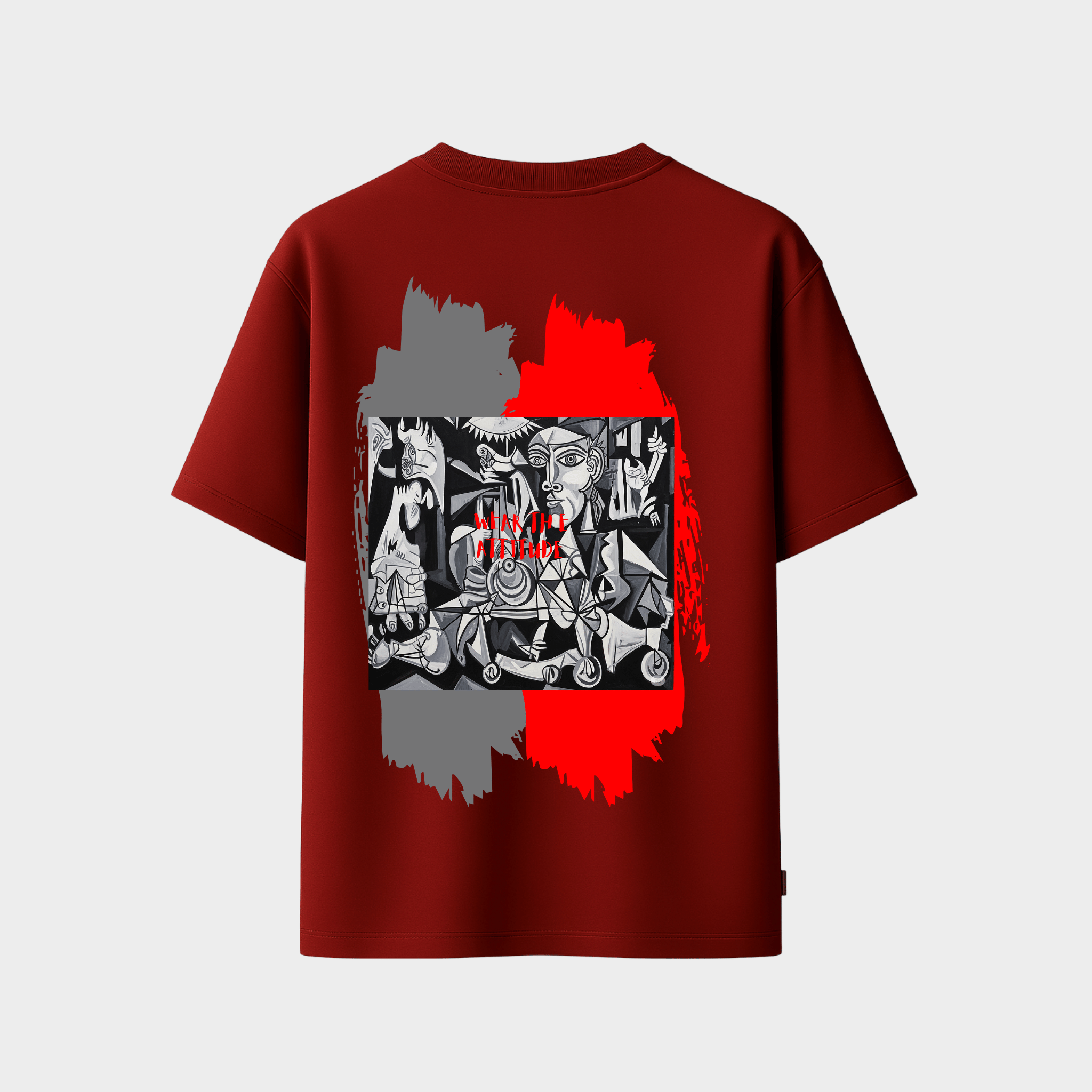 RichDaddy “Wear The Attitude” Oversized T-Shirt – 240 GSM Bio-Wash Cotton