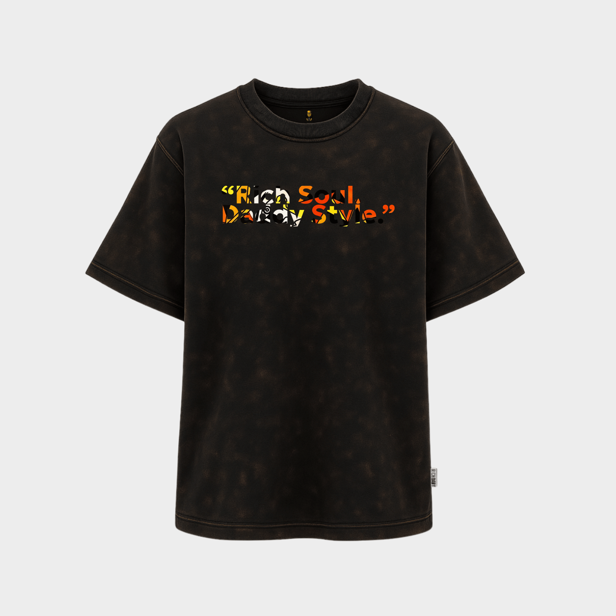 RichDaddy “Rich Soul, Daddy Style” Oversized T-Shirt – 240 GSM Bio-Wash Cotton Streetwear