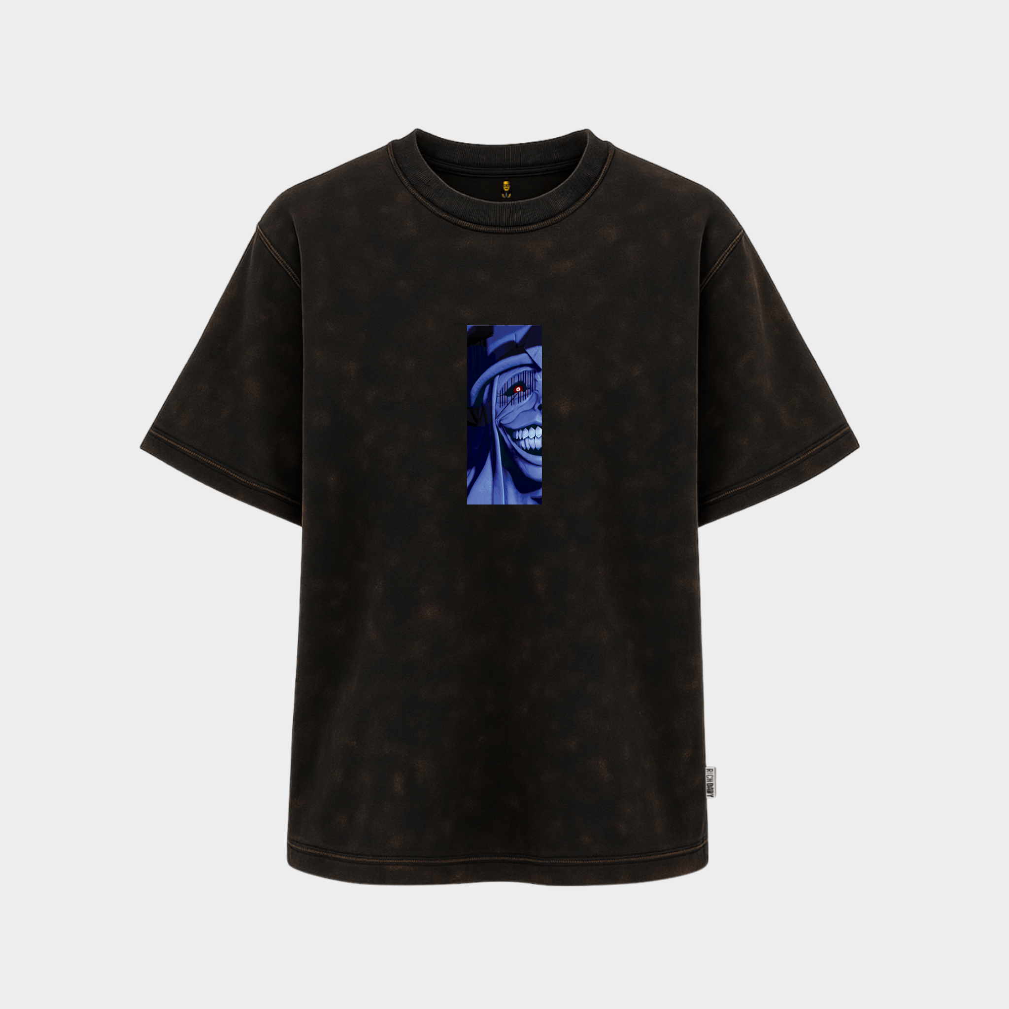 Richdaddy Devil smile T-Shirt | 240 GSM Thick Cotton Bio-Wash Tee