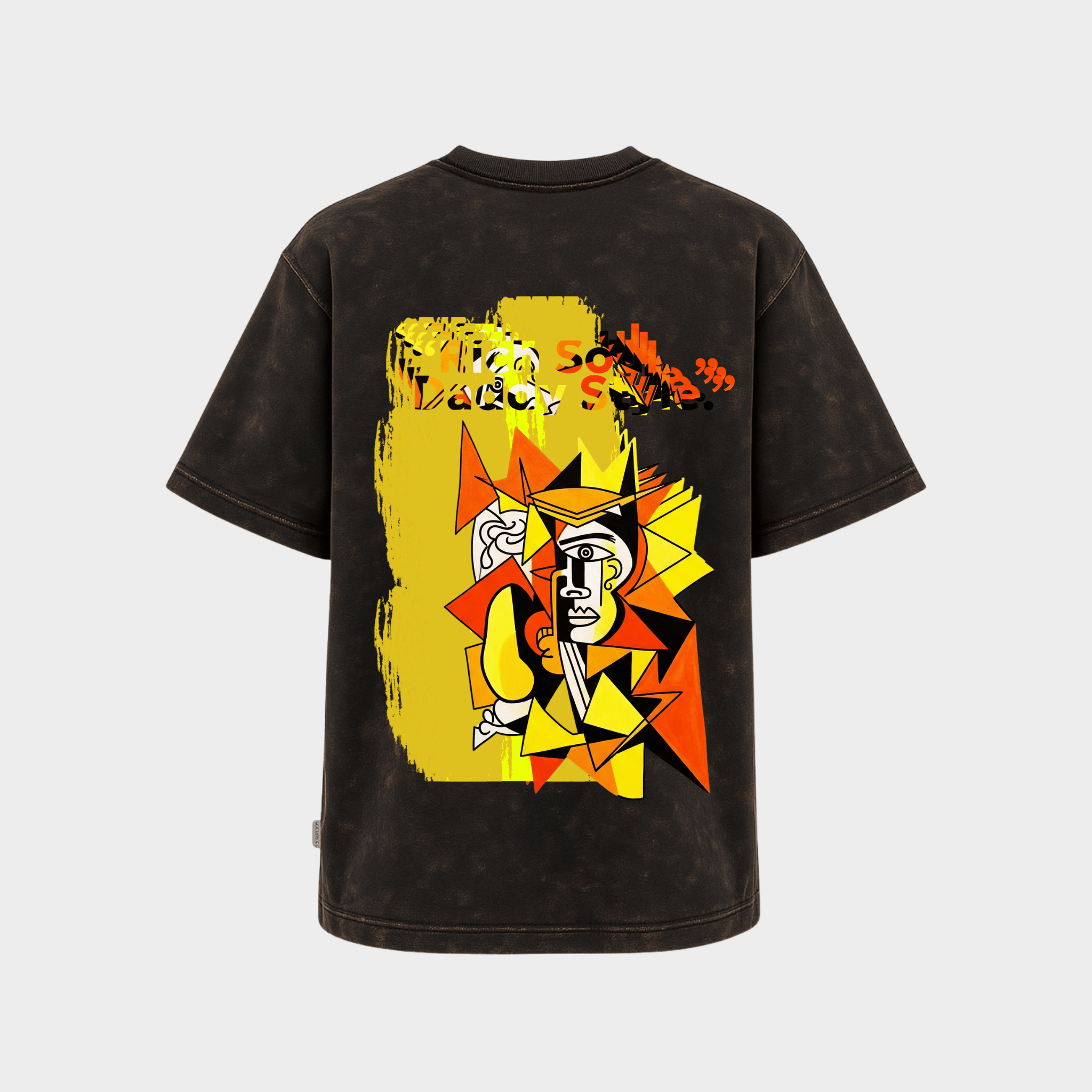 RichDaddy “Rich Soul, Daddy Style” Oversized T-Shirt – 240 GSM Bio-Wash Cotton Streetwear