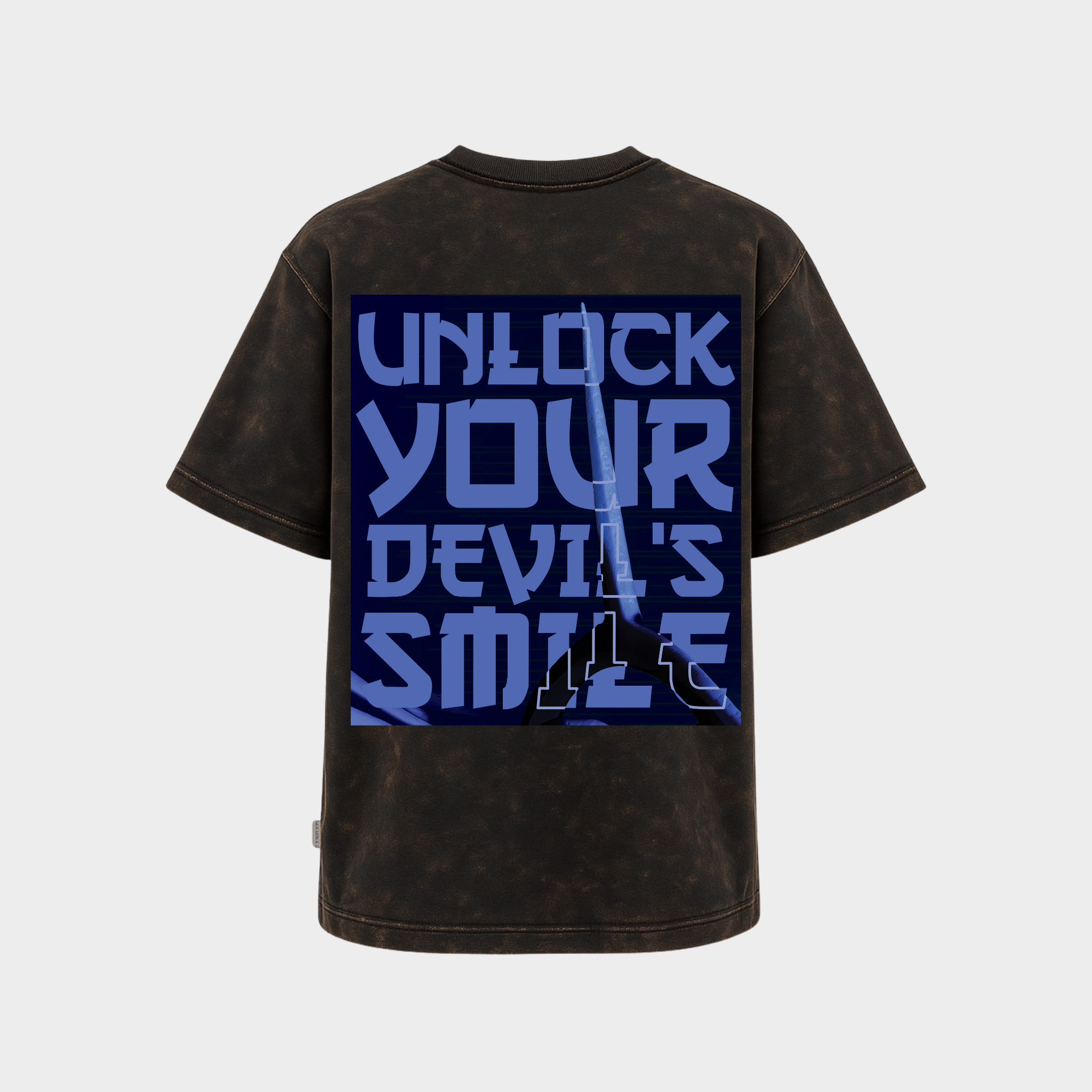 Richdaddy Devil smile T-Shirt | 240 GSM Thick Cotton Bio-Wash Tee