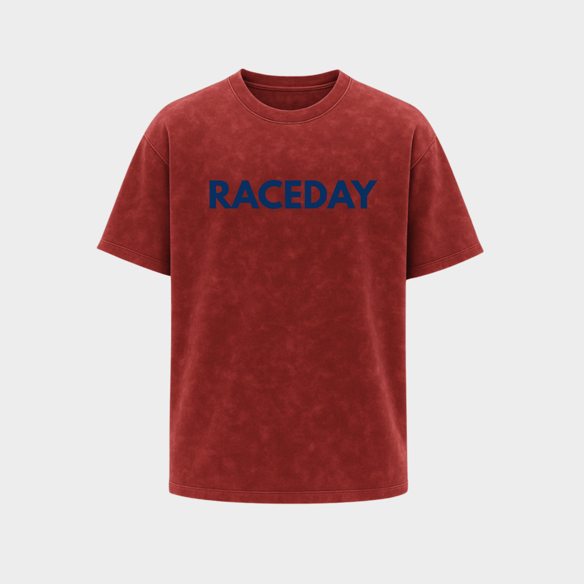 RichDaddy Raceday oversized t-shirt maroon front view 240 gsm cotton