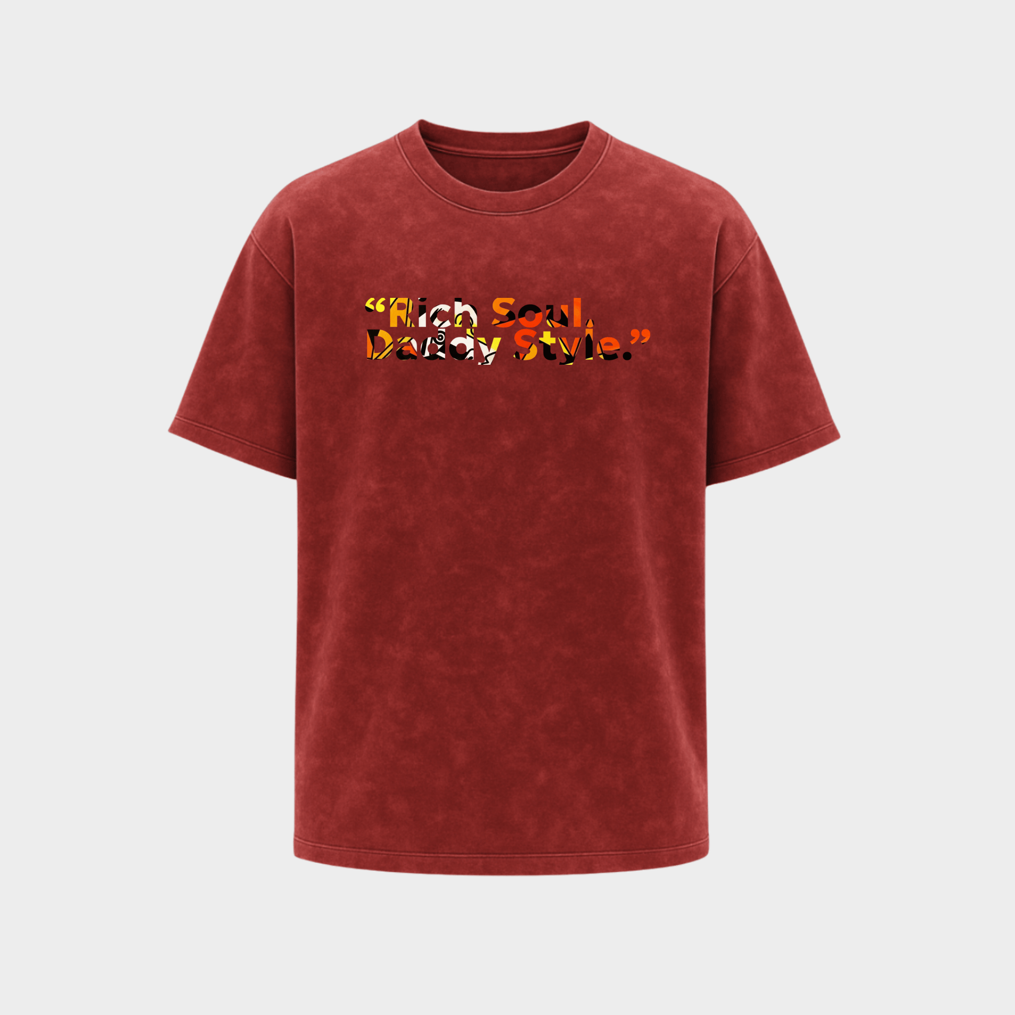 RichDaddy “Rich Soul, Daddy Style” Oversized T-Shirt – 240 GSM Bio-Wash Cotton Streetwear