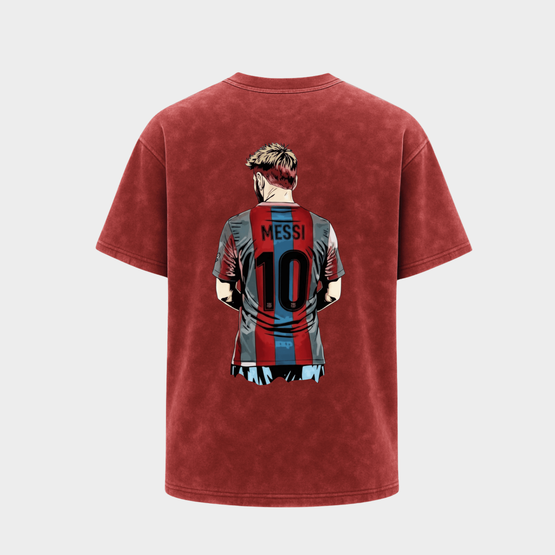 Men oversized football fan t shirt 240 gsm