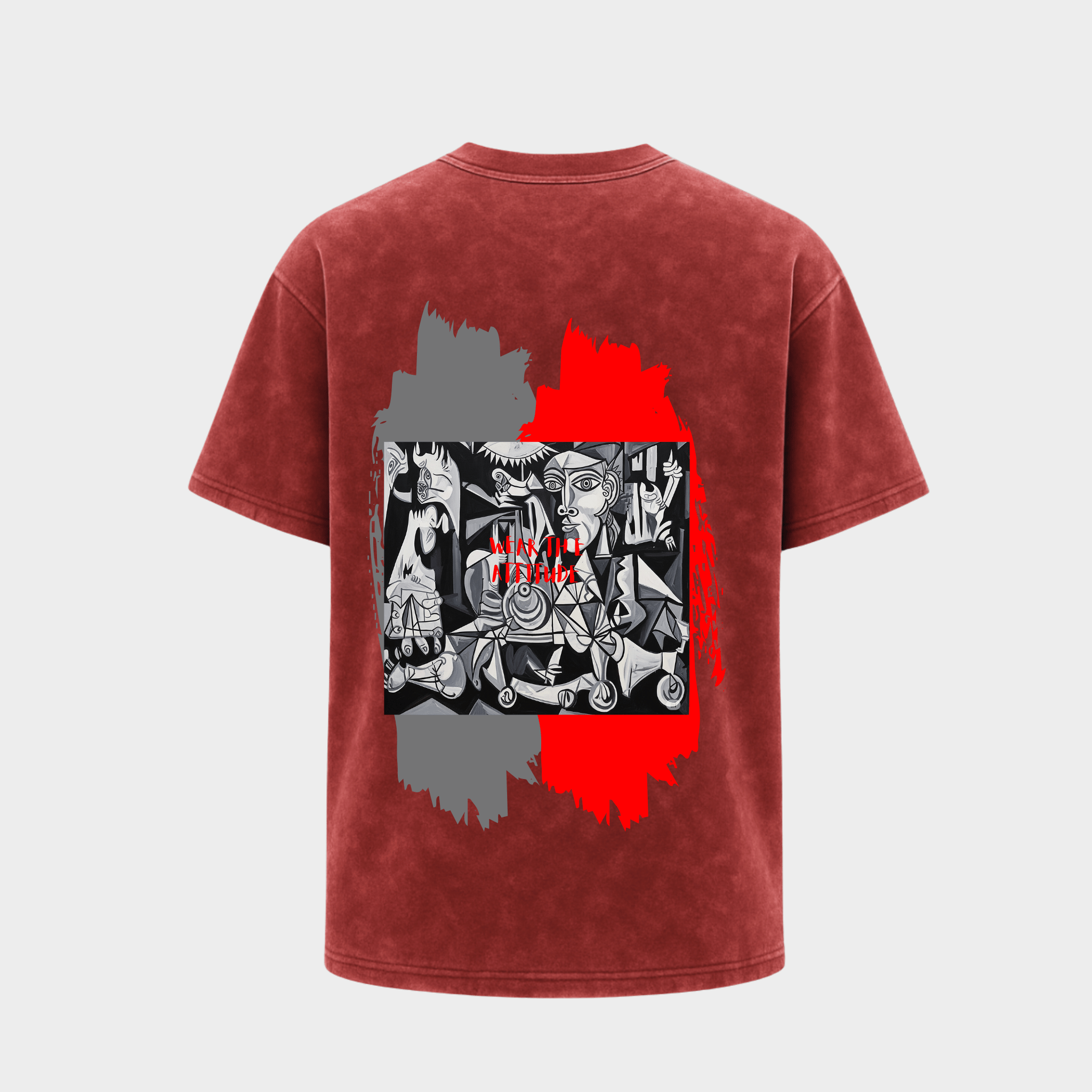 RichDaddy “Wear The Attitude” Oversized T-Shirt – 240 GSM Bio-Wash Cotton