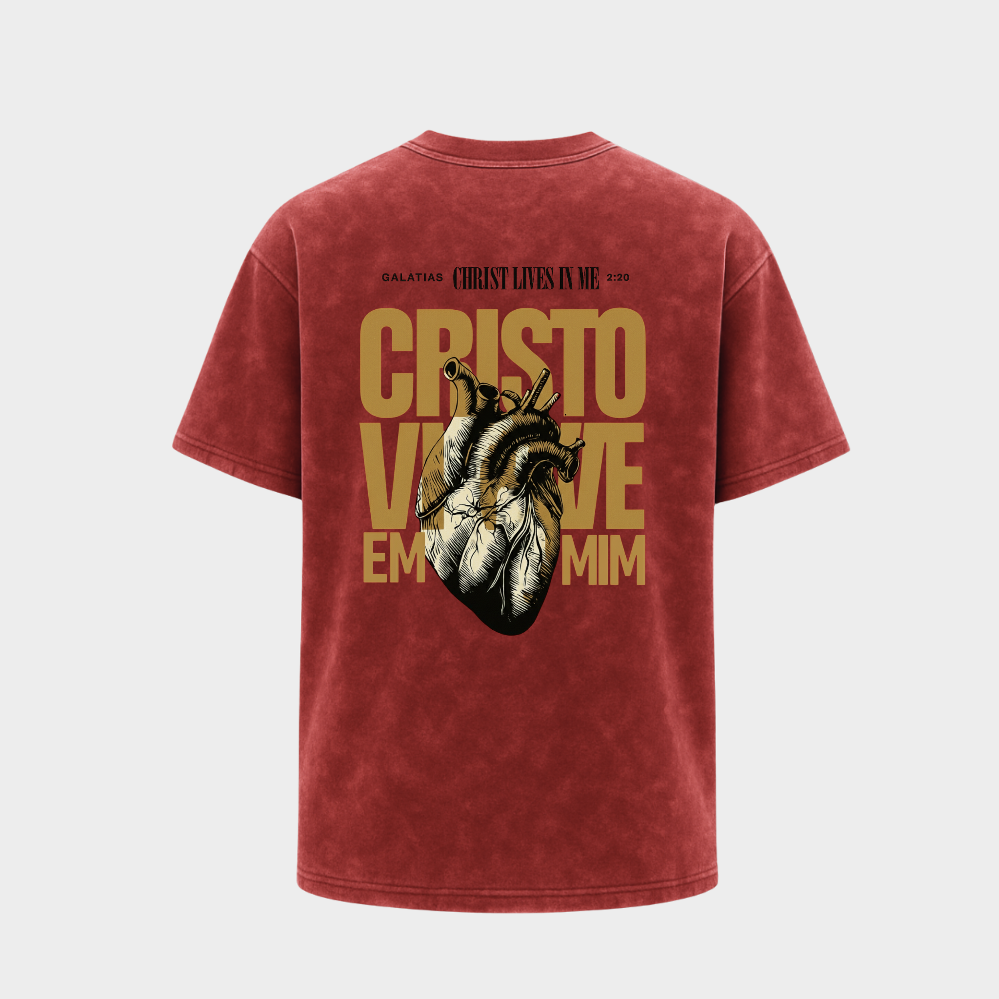 Richdaddy Christ Lives in Me T-Shirt | 240 GSM Thick Cotton Bio-Wash