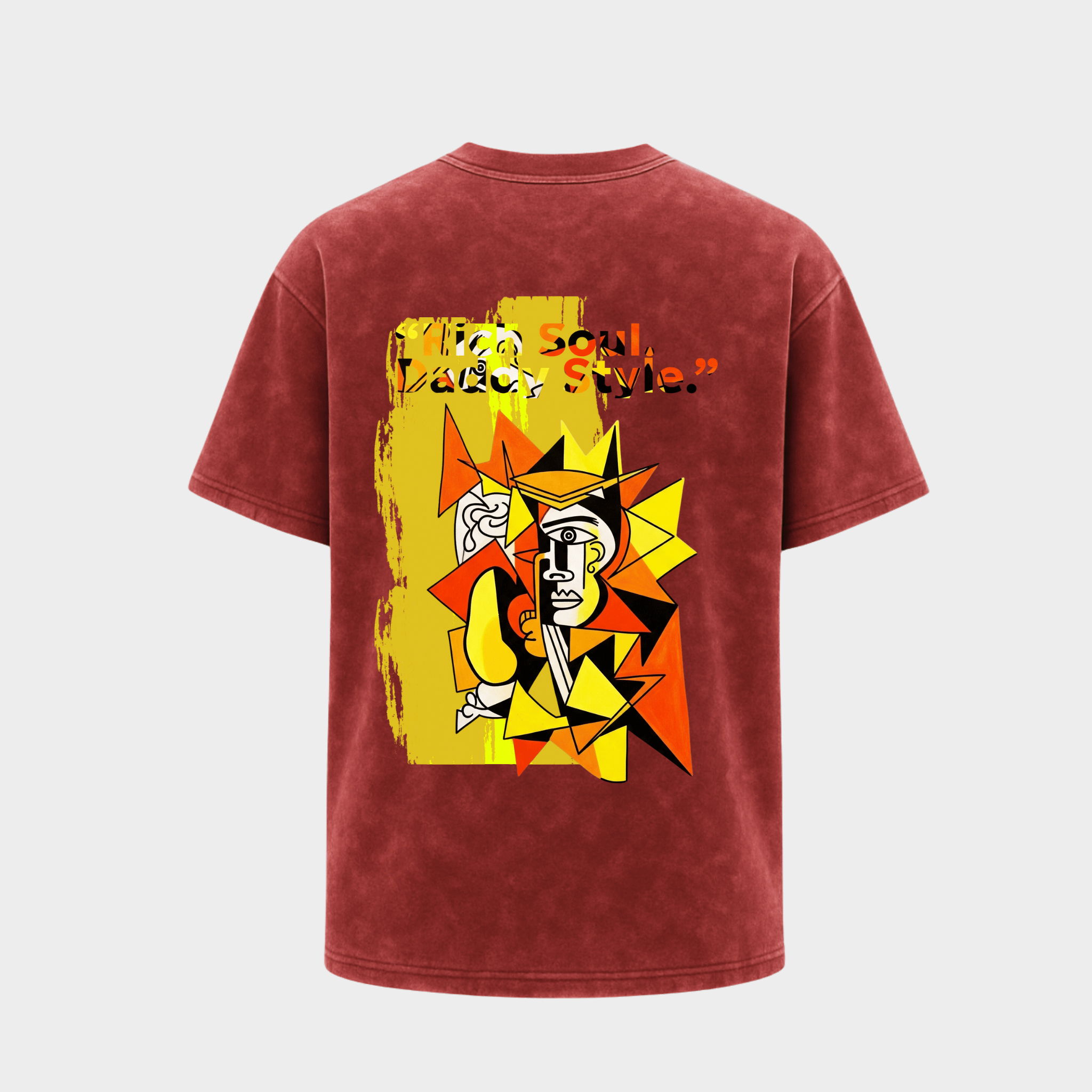 RichDaddy “Rich Soul, Daddy Style” Oversized T-Shirt – 240 GSM Bio-Wash Cotton Streetwear