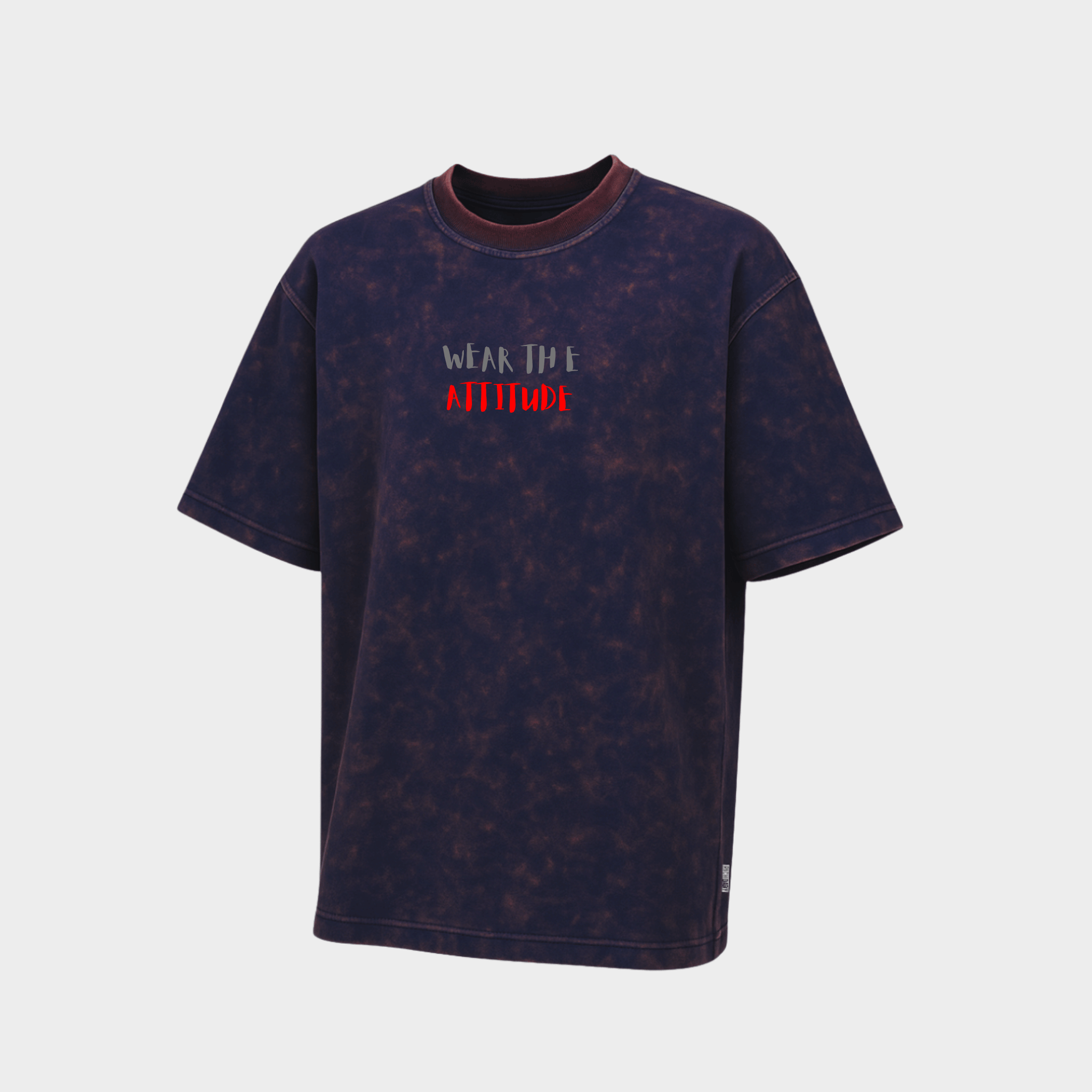 RichDaddy “Wear The Attitude” Oversized T-Shirt – 240 GSM Bio-Wash Cotton