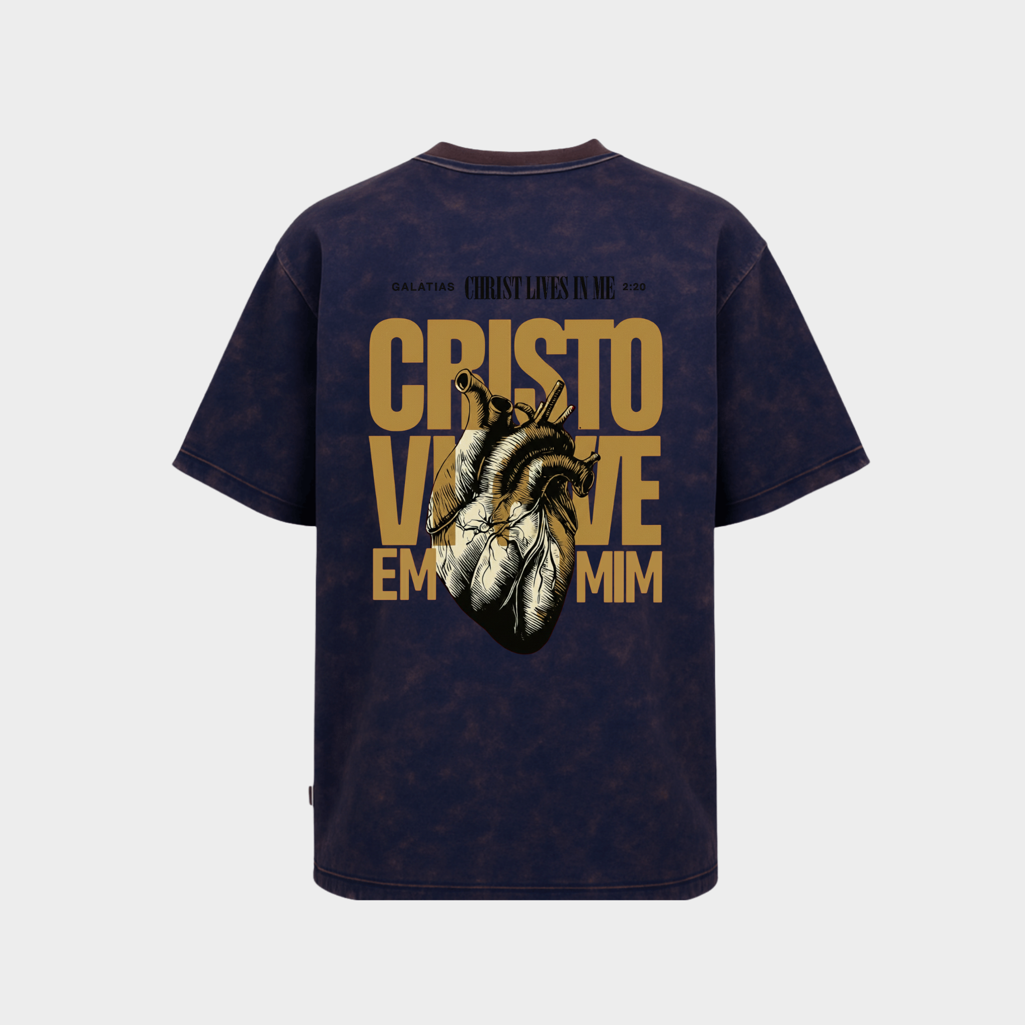 Richdaddy Christ Lives in Me T-Shirt | 240 GSM Thick Cotton Bio-Wash