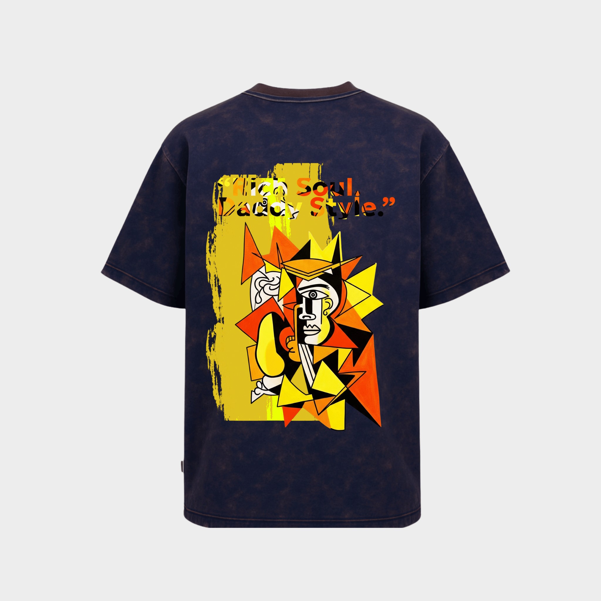 RichDaddy “Rich Soul, Daddy Style” Oversized T-Shirt – 240 GSM Bio-Wash Cotton Streetwear