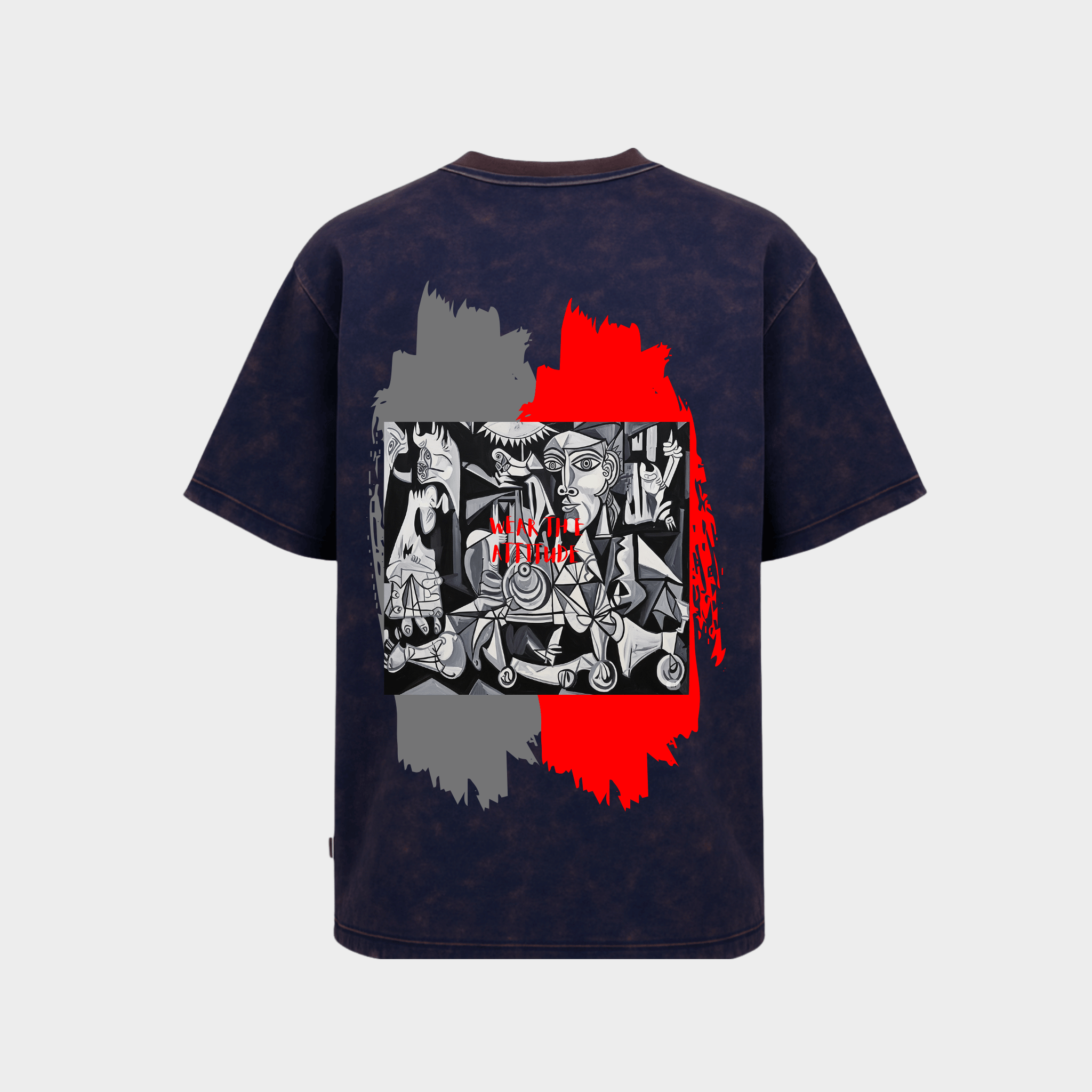 RichDaddy “Wear The Attitude” Oversized T-Shirt – 240 GSM Bio-Wash Cotton
