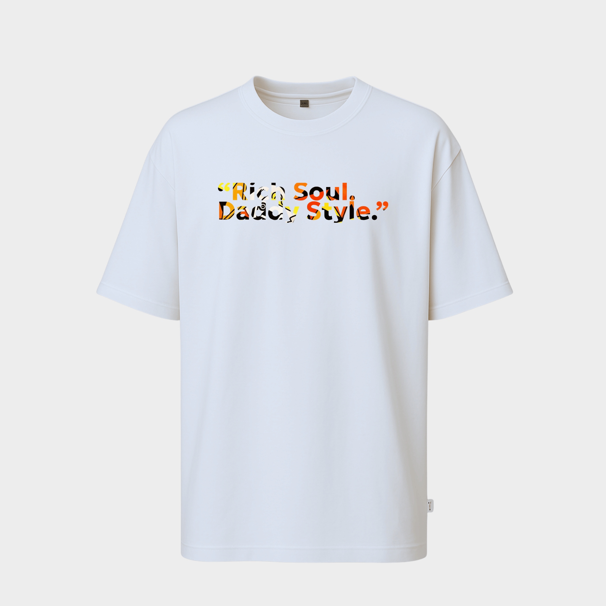 RichDaddy “Rich Soul, Daddy Style” Oversized T-Shirt – 240 GSM Bio-Wash Cotton Streetwear