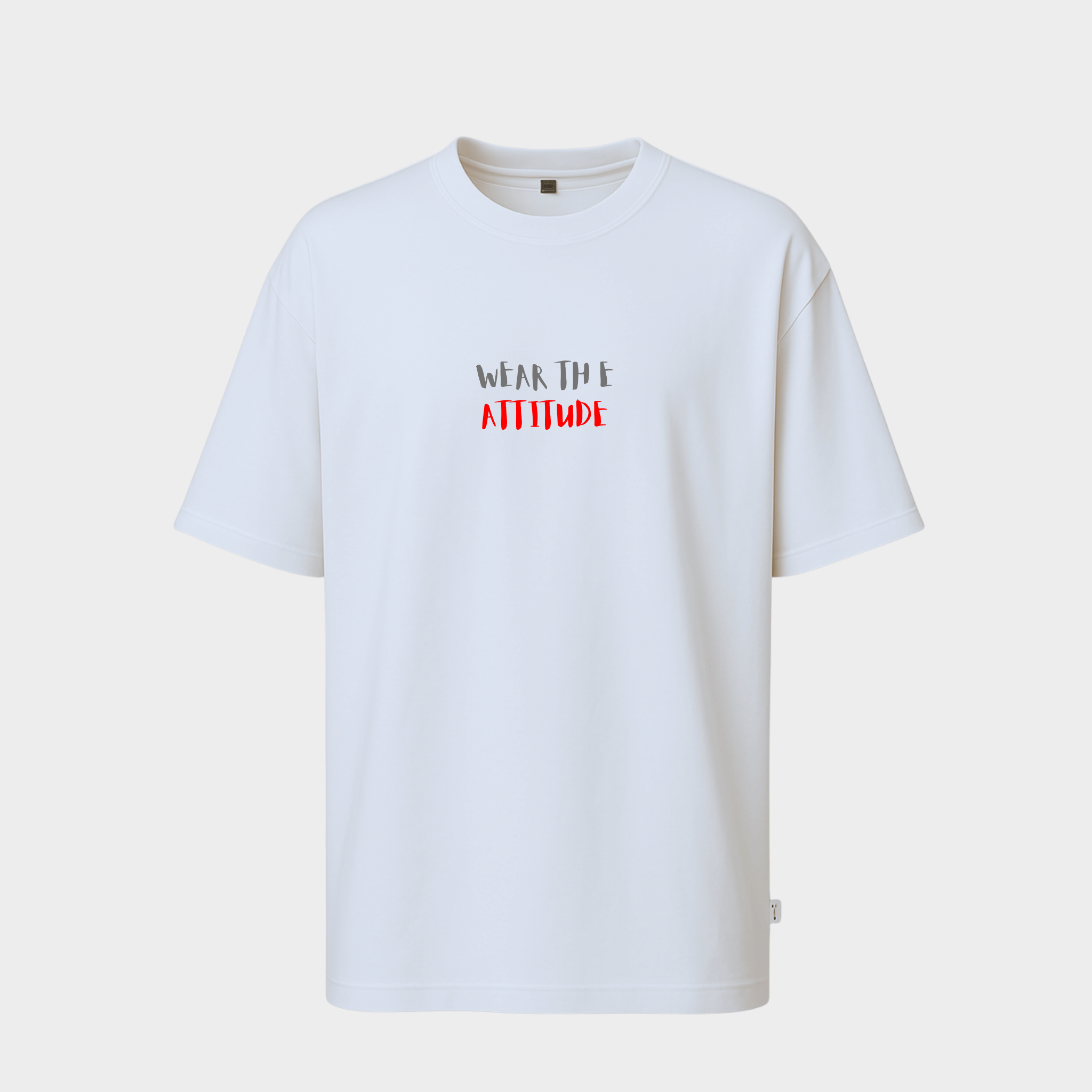 RichDaddy “Wear The Attitude” Oversized T-Shirt – 240 GSM Bio-Wash Cotton
