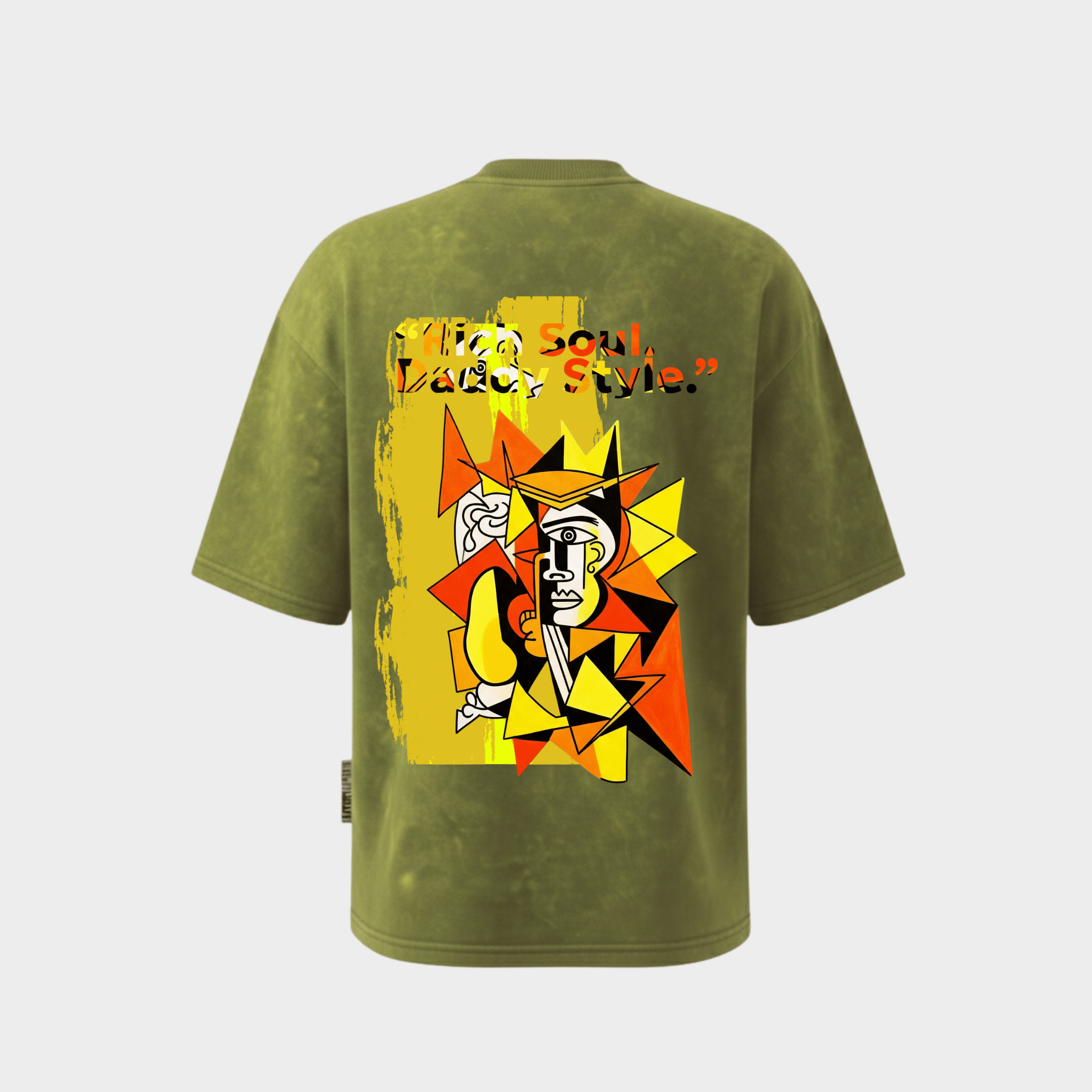 RichDaddy “Rich Soul, Daddy Style” Oversized T-Shirt – 240 GSM Bio-Wash Cotton Streetwear