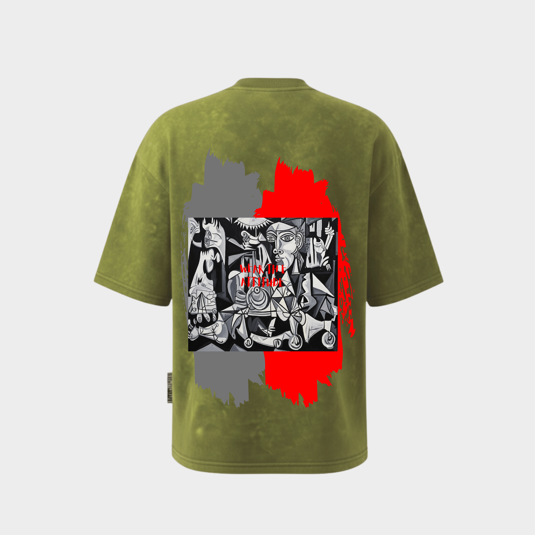 RichDaddy “Wear The Attitude” Oversized T-Shirt – 240 GSM Bio-Wash Cotton