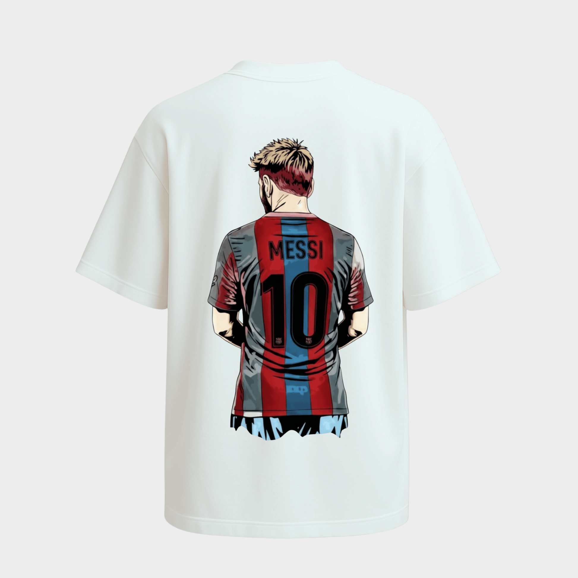 Back print Messi inspired football streetwear t shirt