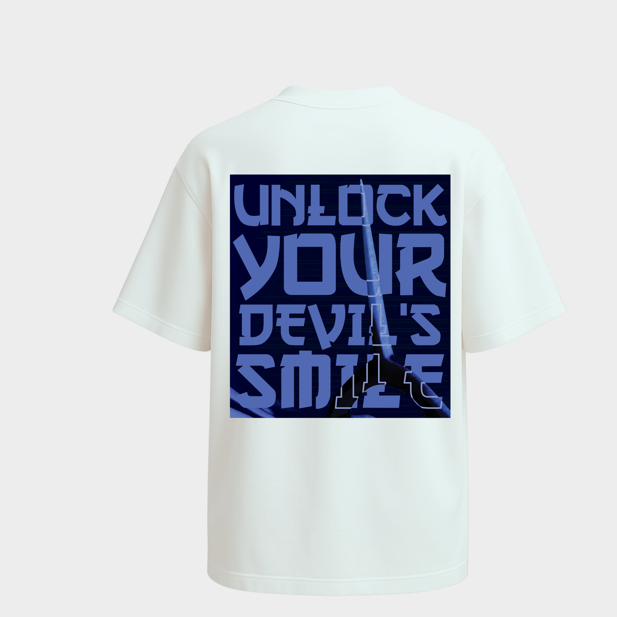 Richdaddy Devil smile T-Shirt | 240 GSM Thick Cotton Bio-Wash Tee