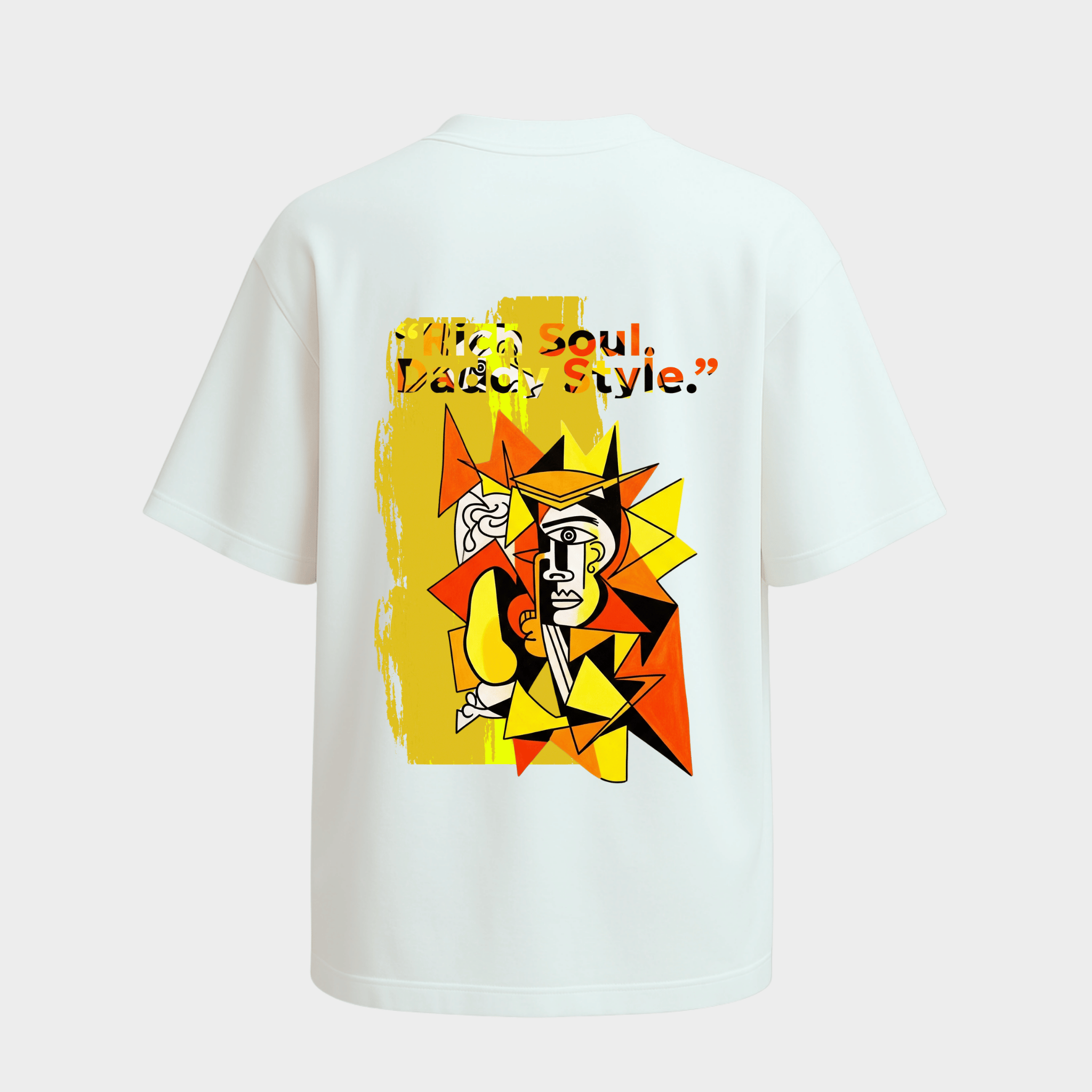 RichDaddy “Rich Soul, Daddy Style” Oversized T-Shirt – 240 GSM Bio-Wash Cotton Streetwear