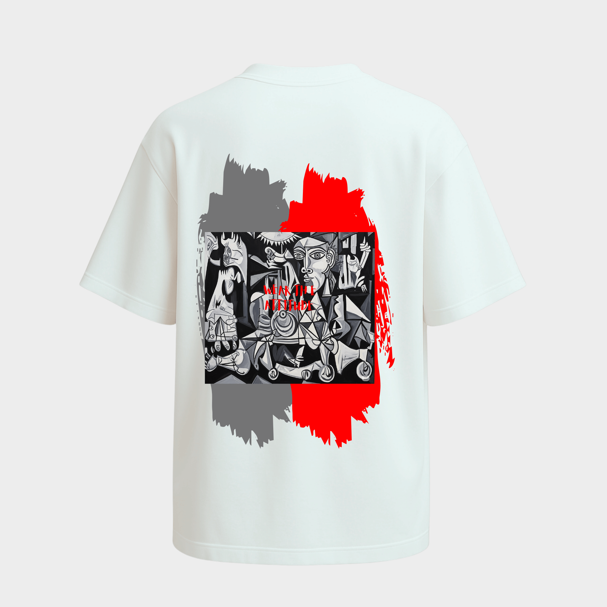 RichDaddy “Wear The Attitude” Oversized T-Shirt – 240 GSM Bio-Wash Cotton