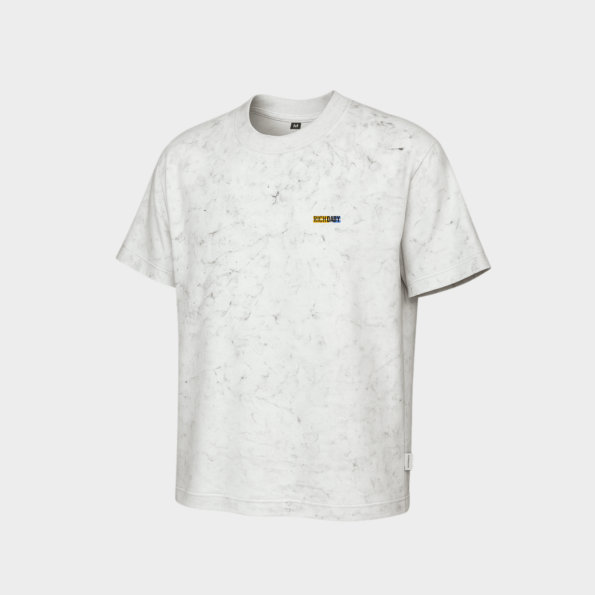 acidwash White t-shirt with a small logo
