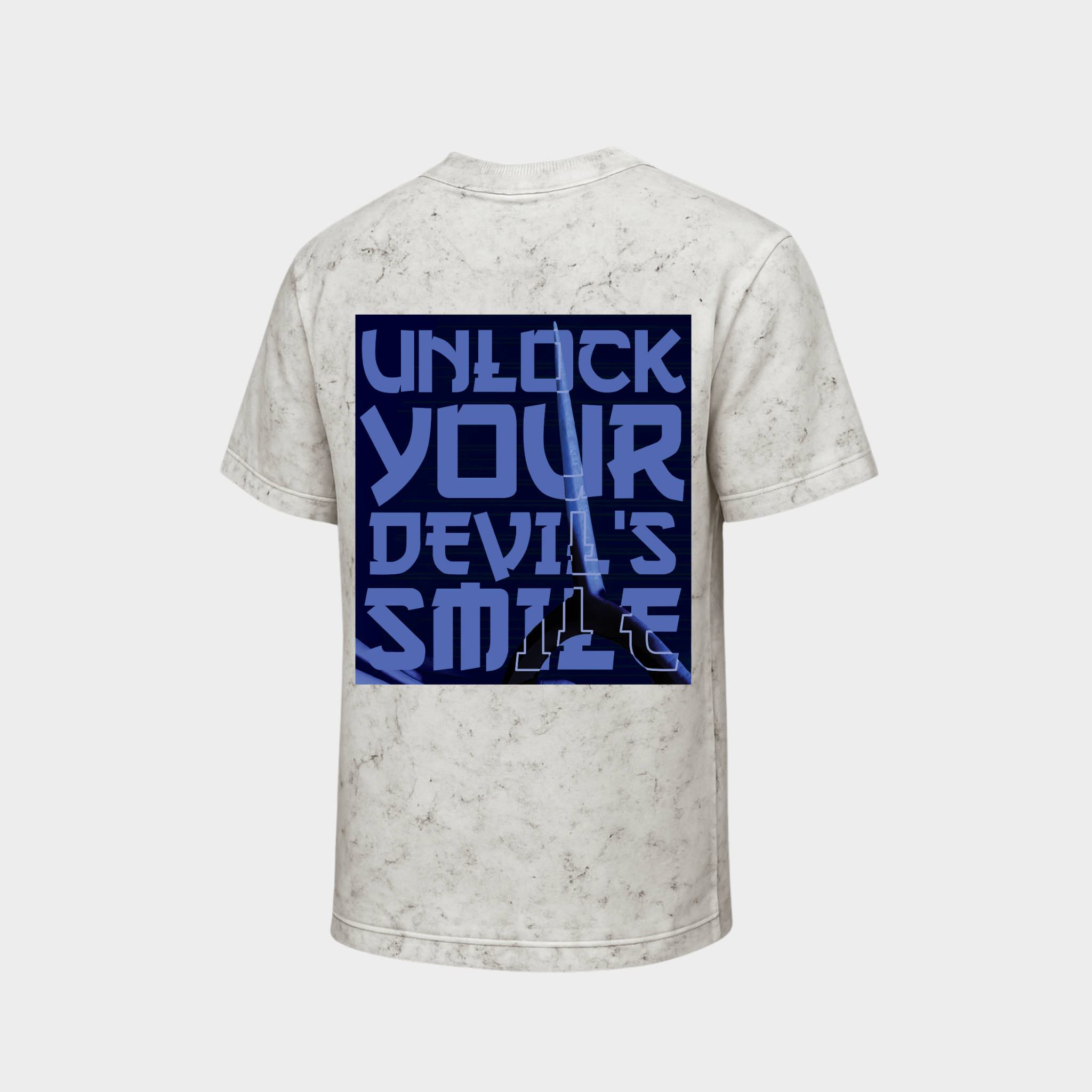 Richdaddy Devil smile T-Shirt | 240 GSM Thick Cotton Bio-Wash Tee
