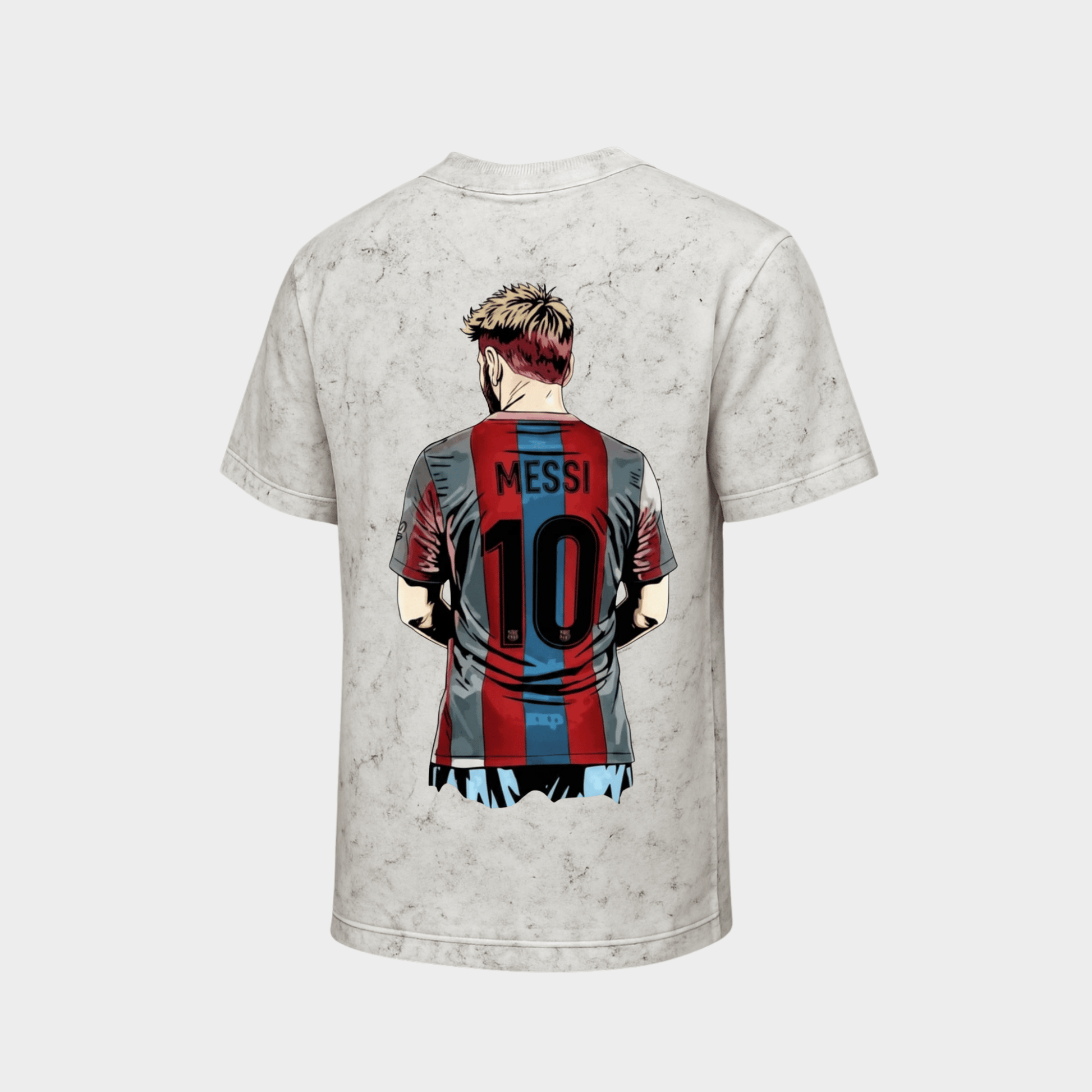 White oversized Messi fan t shirt premium quality