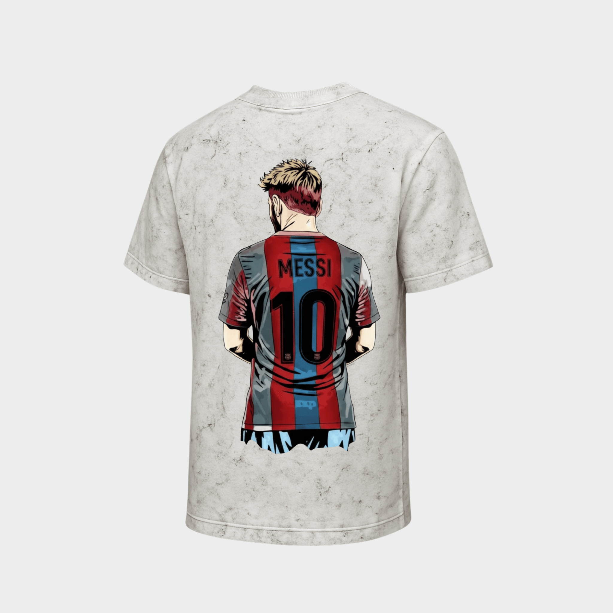 White oversized Messi fan t shirt premium quality
