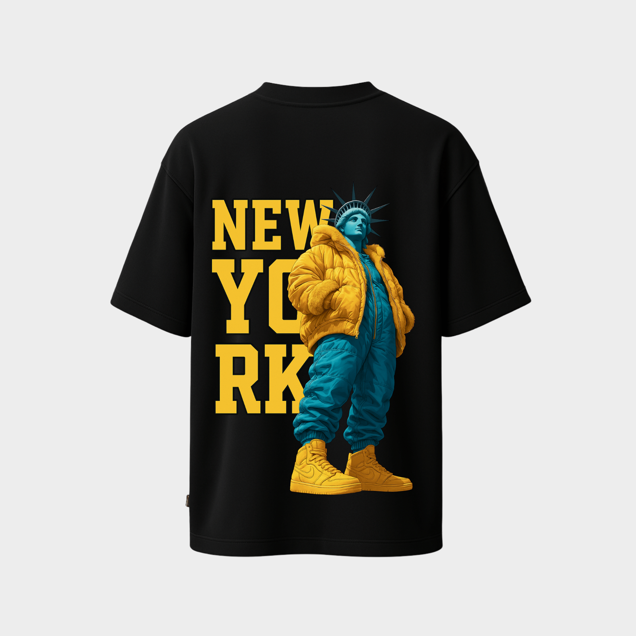Richdaddy New York Oversized T-Shirt | 240 GSM Thick Cotton, Fade-Proof Print