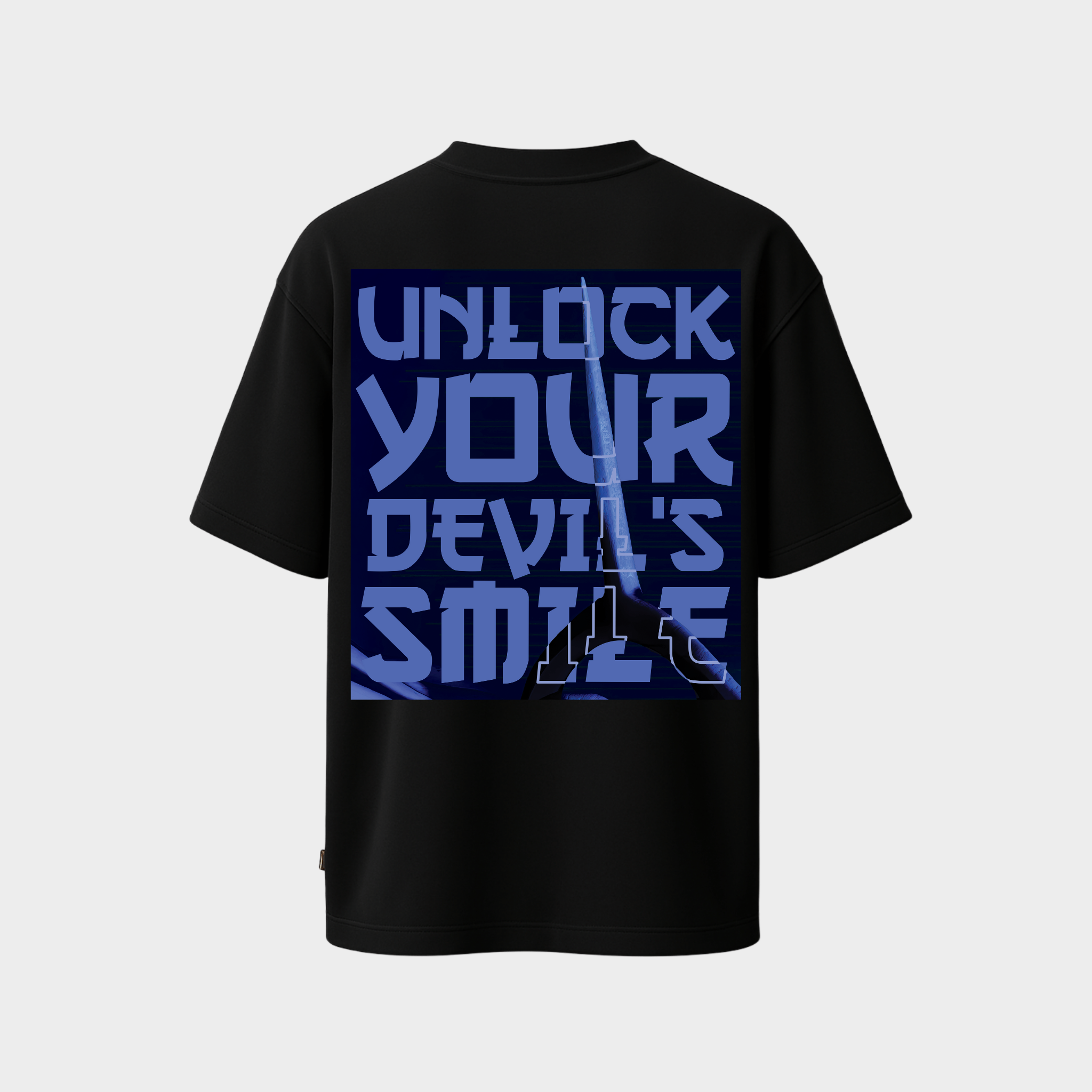 Richdaddy Devil smile T-Shirt | 240 GSM Thick Cotton Bio-Wash Tee