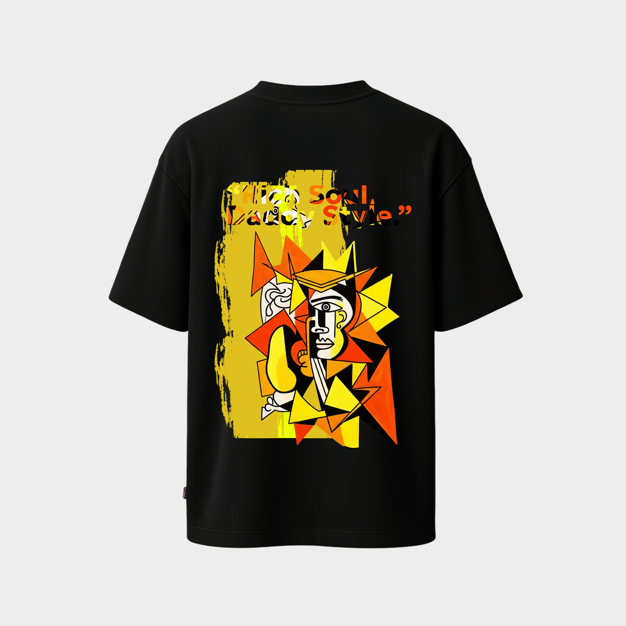 RichDaddy “Rich Soul, Daddy Style” Oversized T-Shirt – 240 GSM Bio-Wash Cotton Streetwear