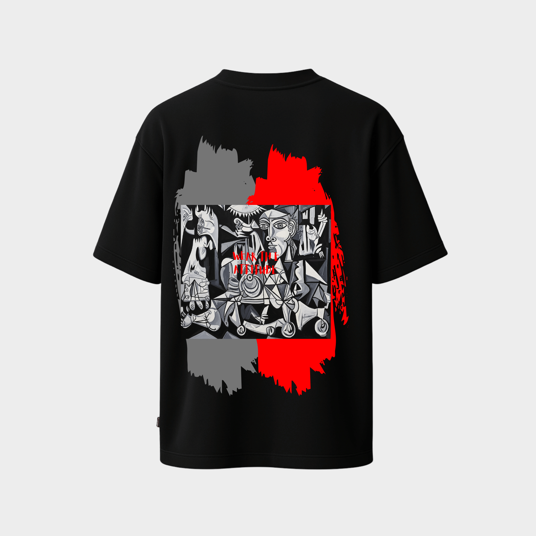 RichDaddy “Wear The Attitude” Oversized T-Shirt – 240 GSM Bio-Wash Cotton