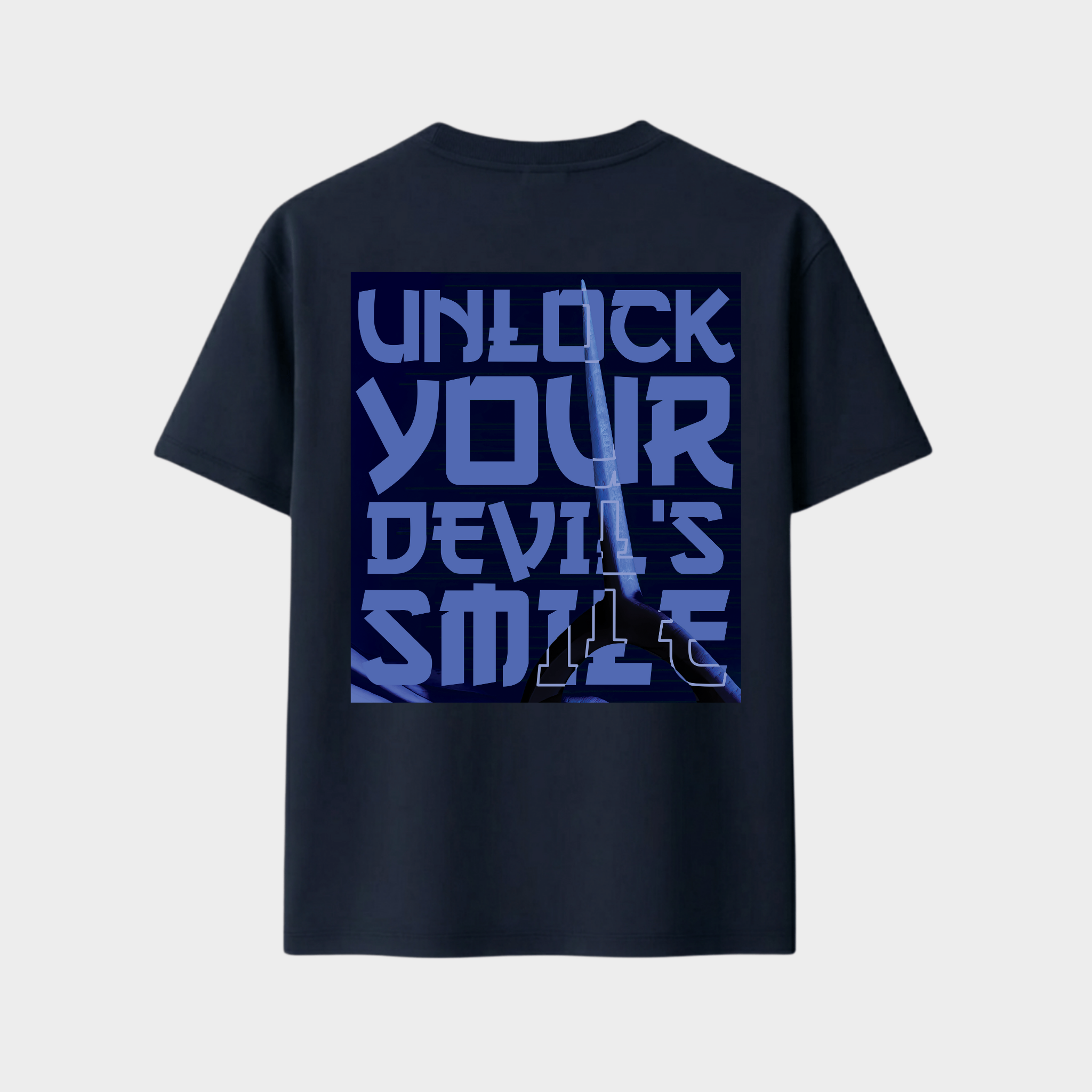 Richdaddy Devil smile T-Shirt | 240 GSM Thick Cotton Bio-Wash Tee