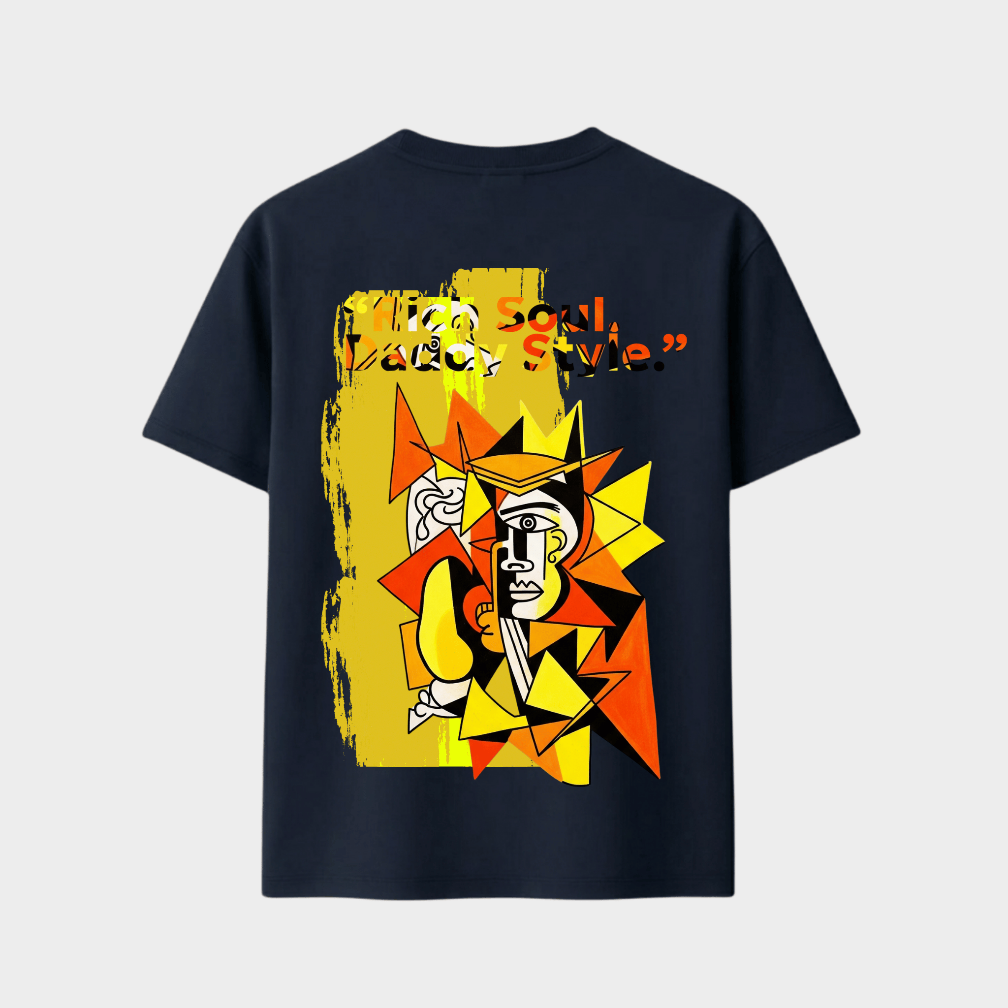 RichDaddy “Rich Soul, Daddy Style” Oversized T-Shirt – 240 GSM Bio-Wash Cotton Streetwear