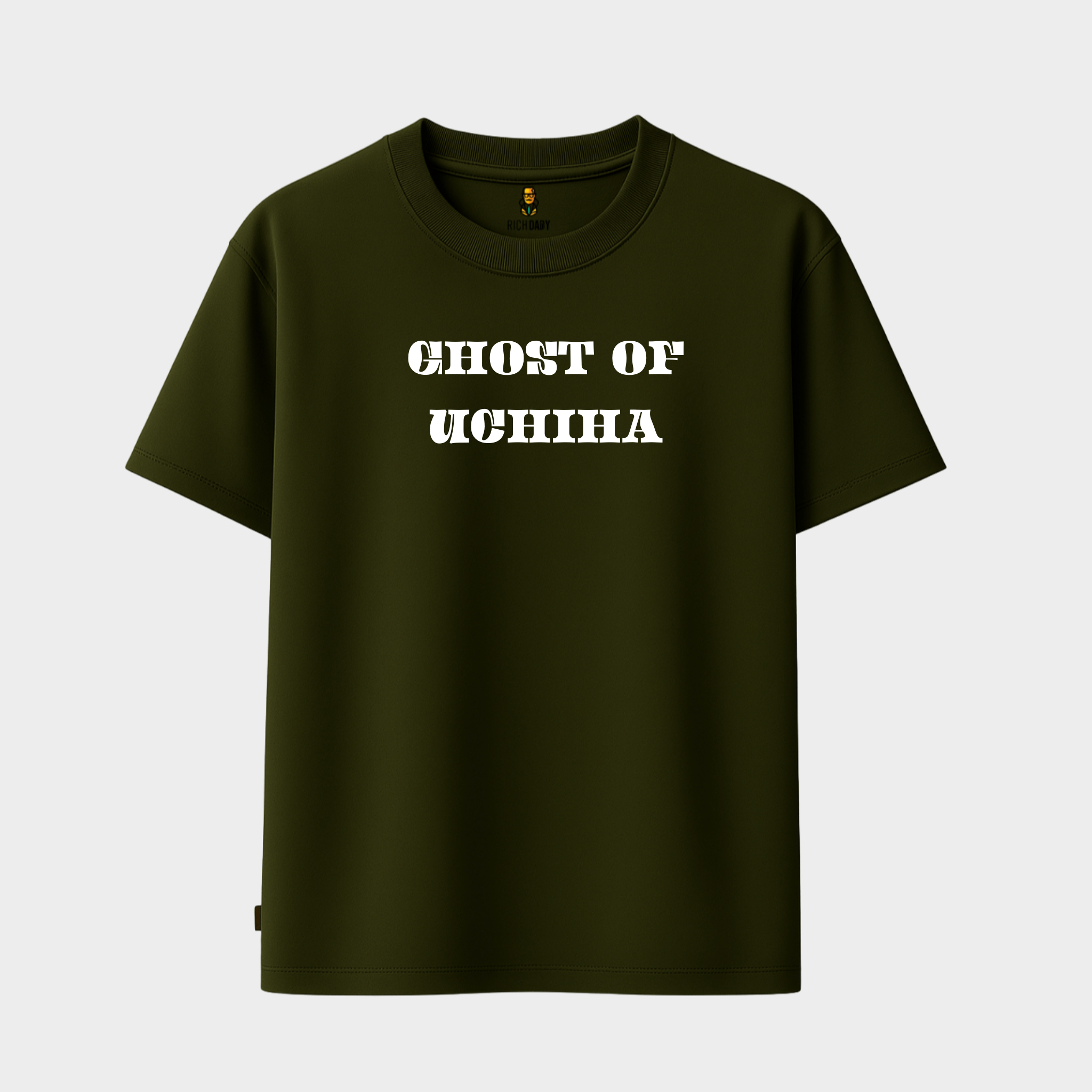 Richdaddy Ghost of Uchiha Anime T-Shirt | 240 GSM Thick Cotton