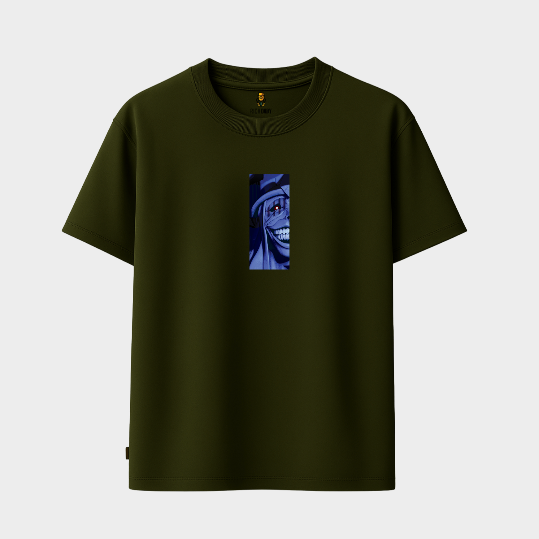 Richdaddy Devil smile T-Shirt | 240 GSM Thick Cotton Bio-Wash Tee