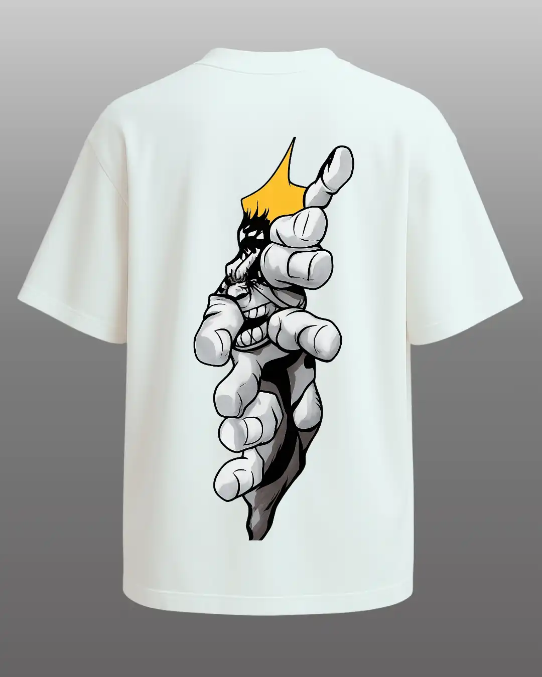 five sleeve T-Shirts back printed 100% cotton 240 GSM-White hulk