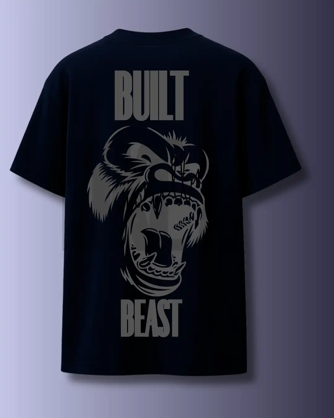 five sleeve T-Shirts back printed 100% cotton 240 GSM-Navy Blue-gorilla