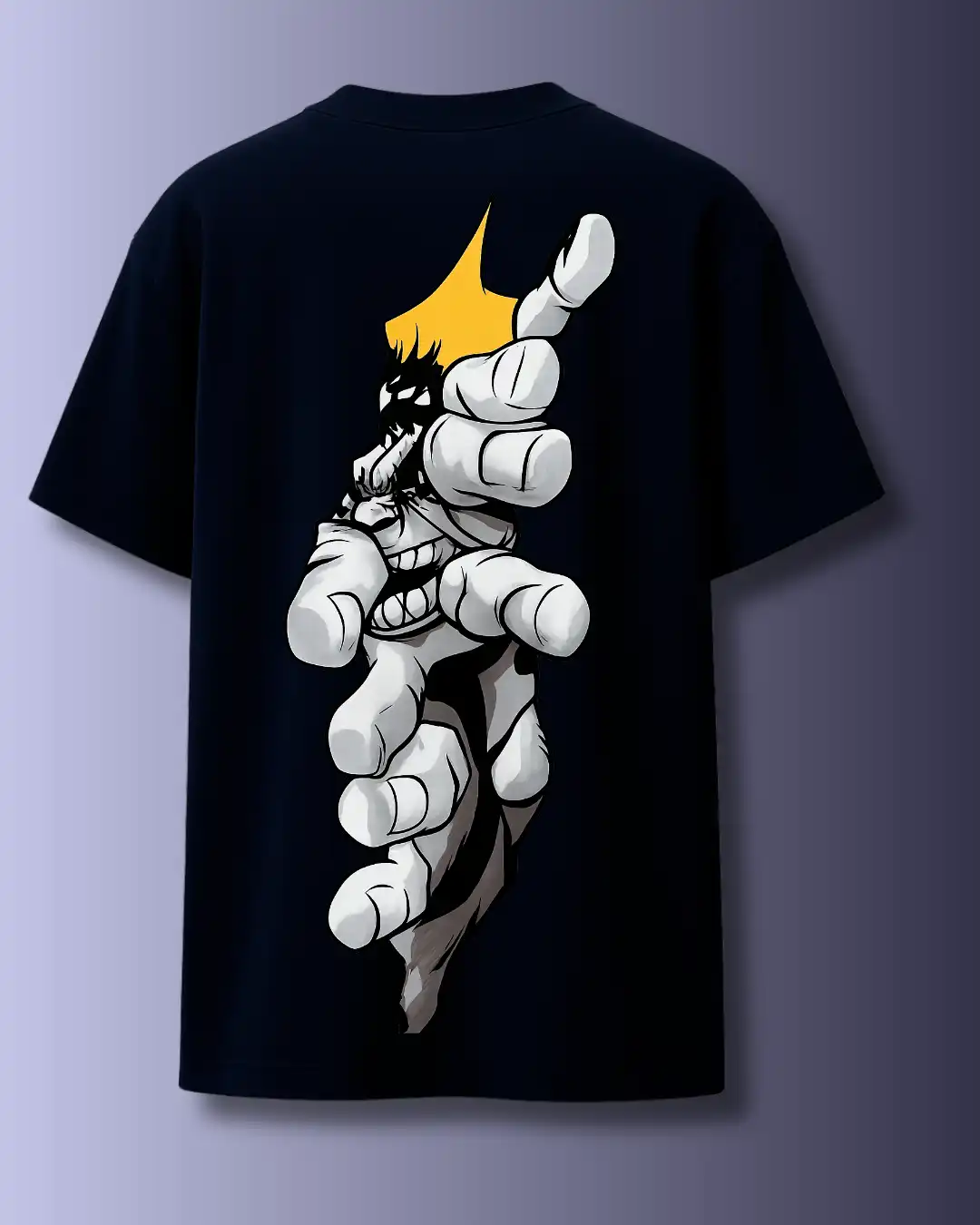 five sleeve T-Shirts back printed 100% cotton 240 GSM-Navy Blue hulk