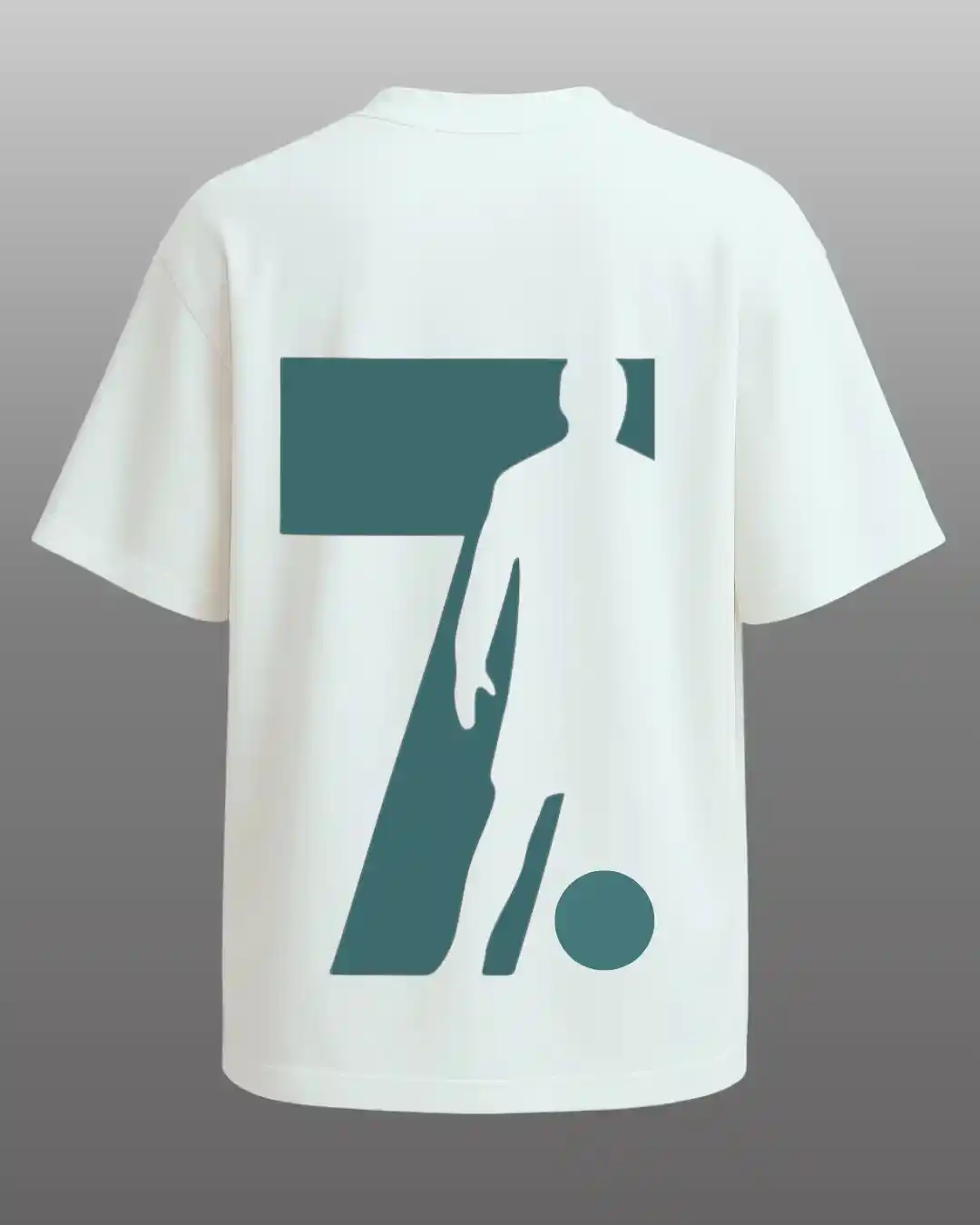 CR7 Ronaldo printed oversized unisex T-shirt in black and white color – Rich Daddy brand